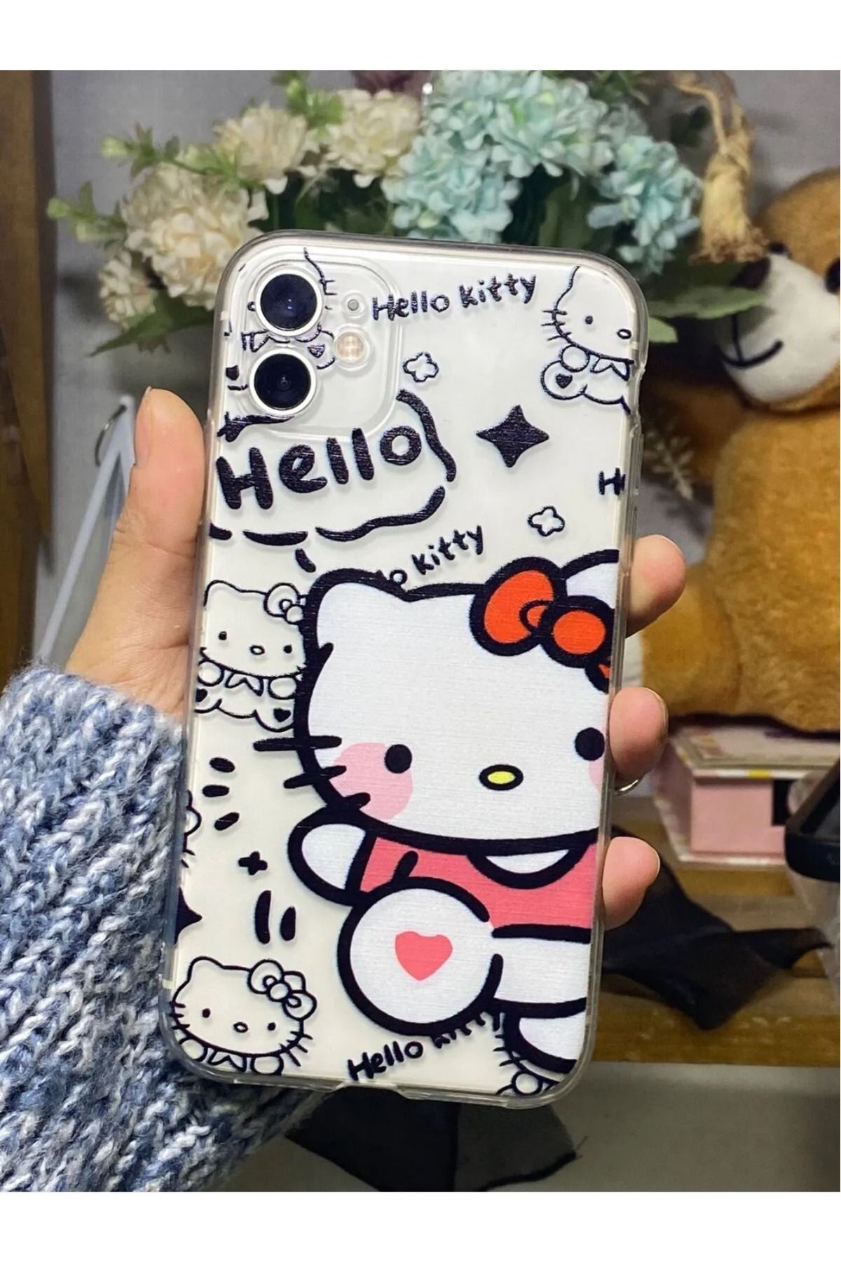 LUXKLAS iphone 11 baskılı şeffaf kılıf Aa kalite