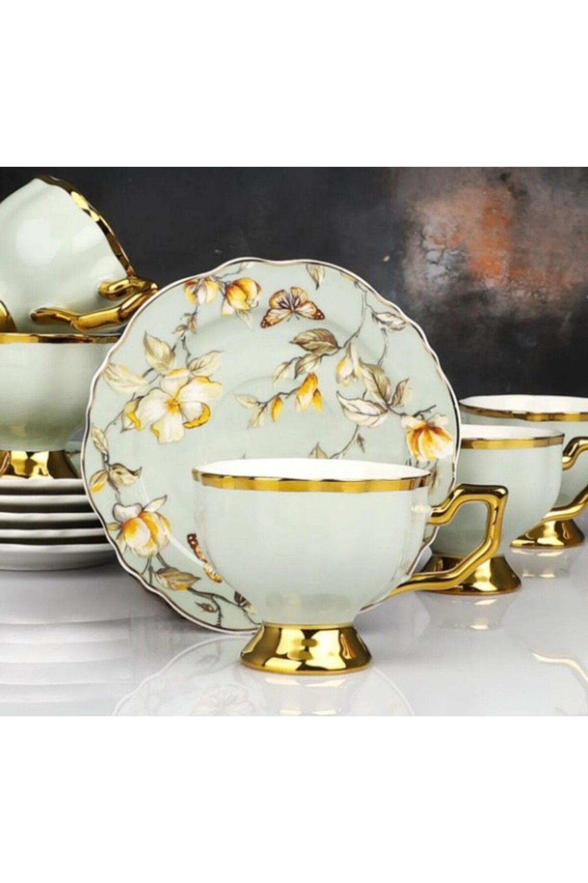 Gürdamar Home Eldon 90 cc 6'lı Ayaklı Fincan (3 Renk)