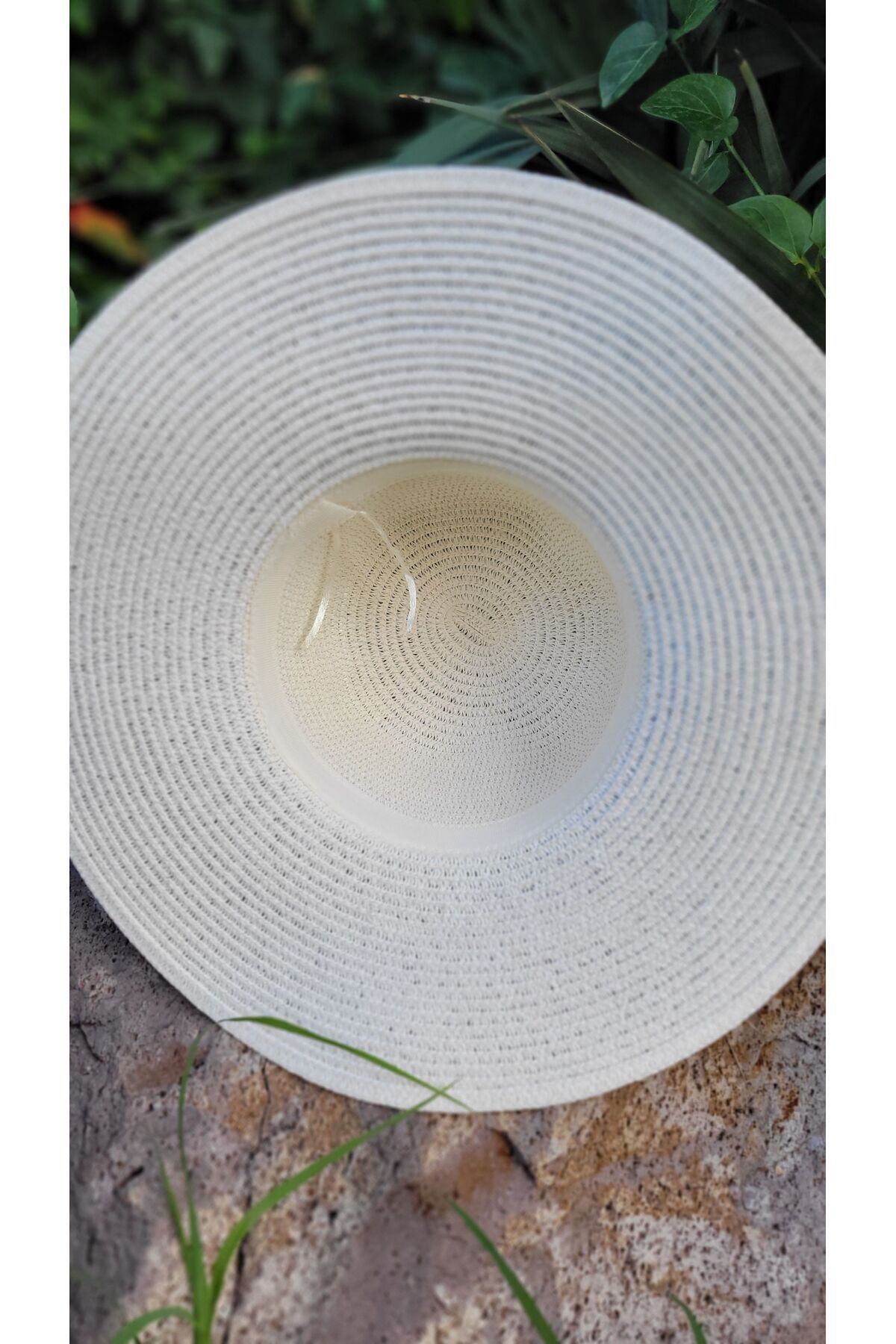 FRESCO SCARFS-Large Adjustable Round Straw Hat 5
