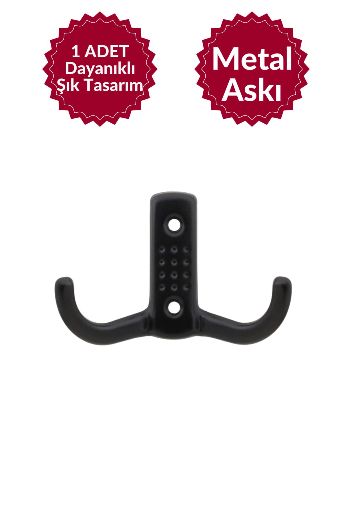 MKLAKS Duvar Vestiyer Dolap Askılığı SİYAH Metal Askı – Şık Ve Dayanıklı Tasarım
