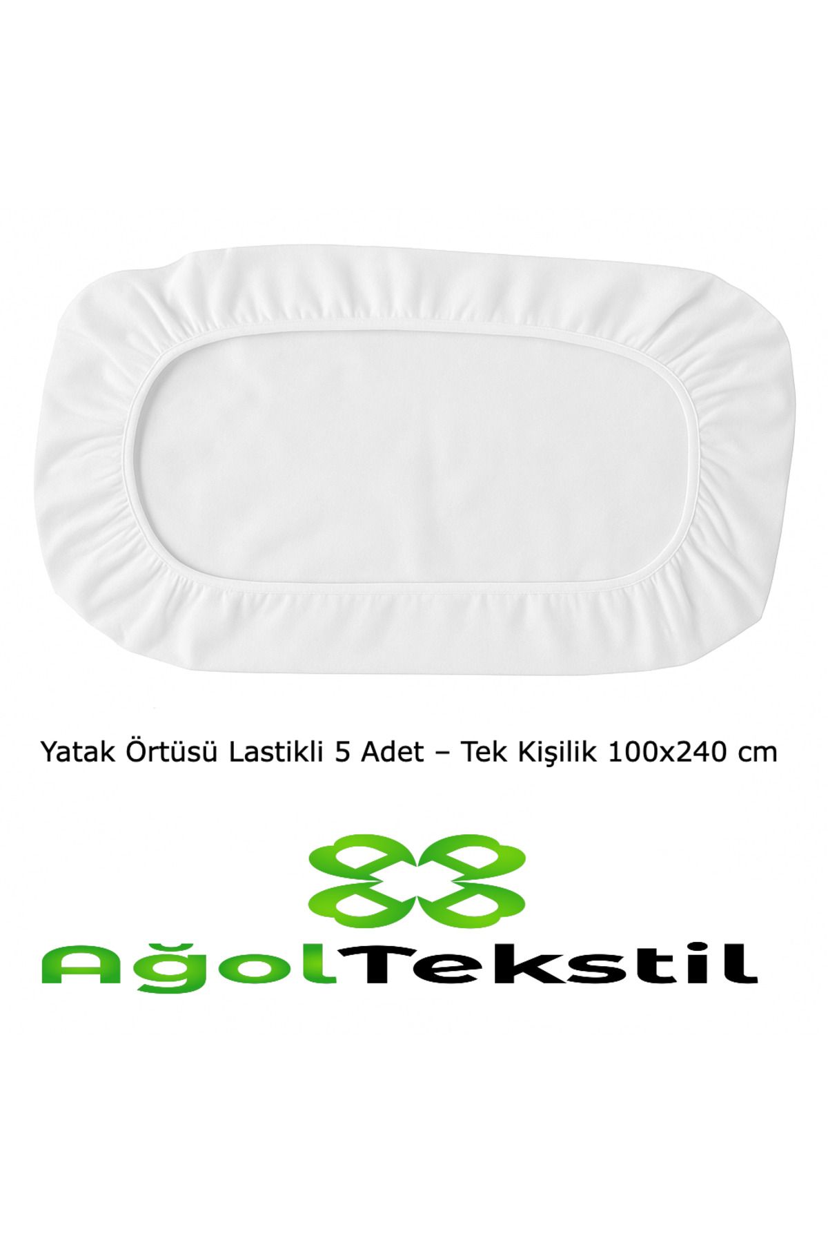 ağol tekstil Yatak Örtüsü Lastikli – Tek Kişilik 100x240 cm – 5’li Tek Kullanımlık Hijyen Paketi