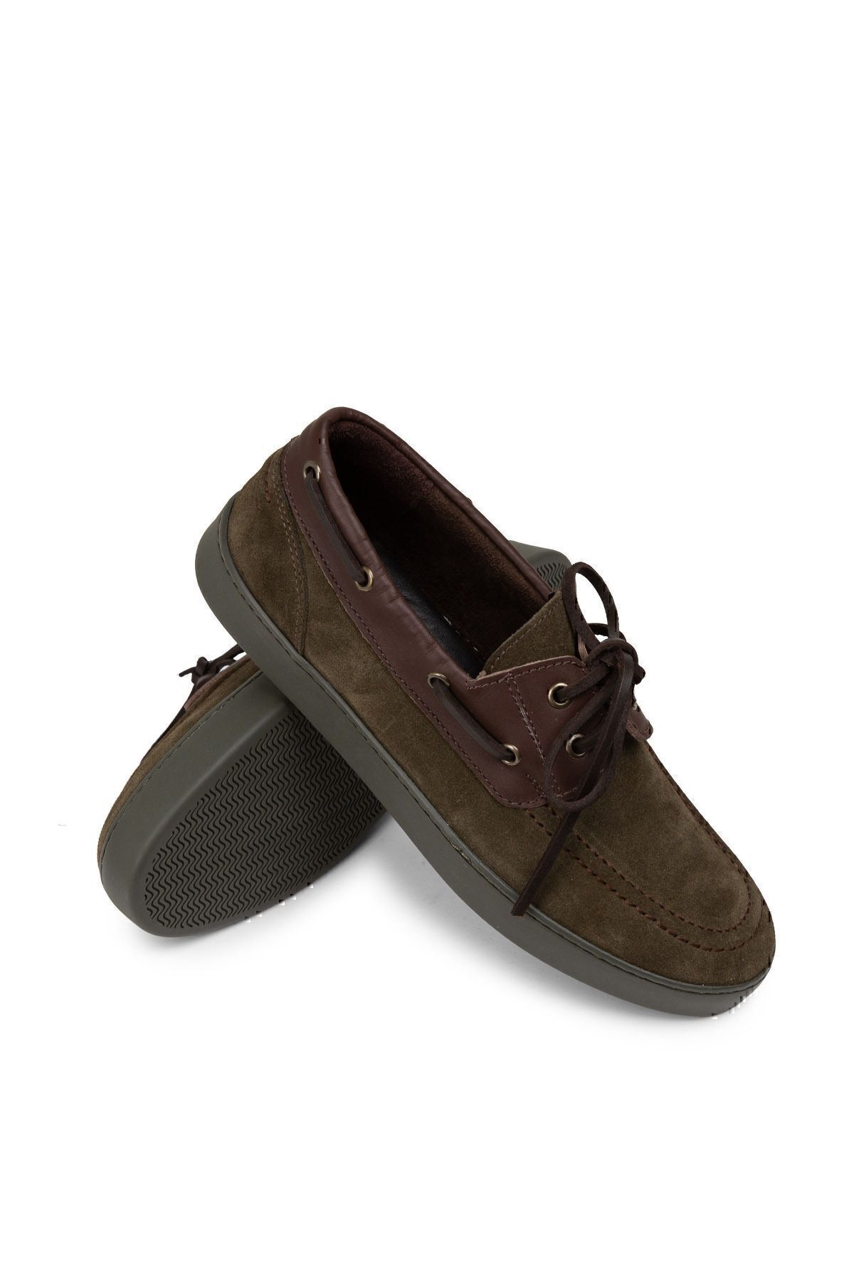 Deery-Γνήσια Suede Green Ανδρικά Marine Casual Παπούτσια 3