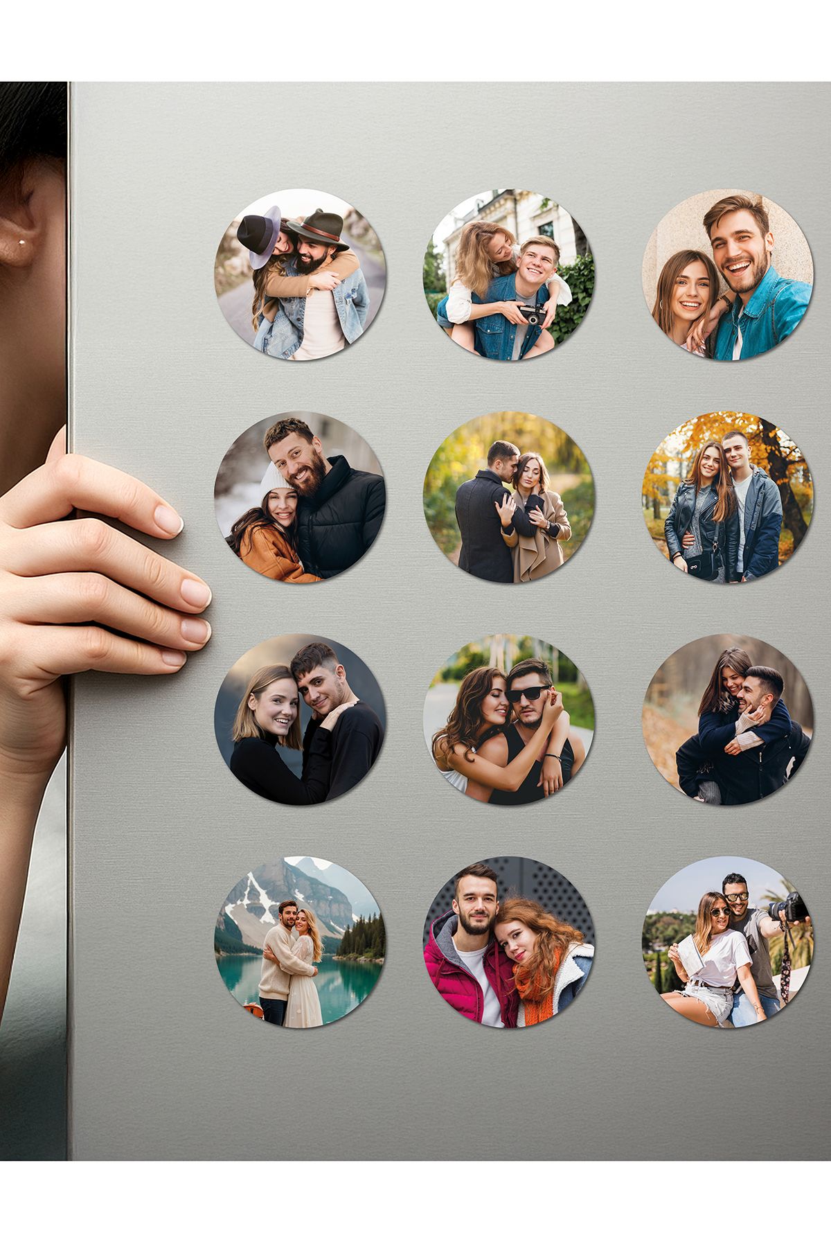 Fotomcity Kişiye Özel Ahşap Fotoğraflı UV Baskılı Magnet