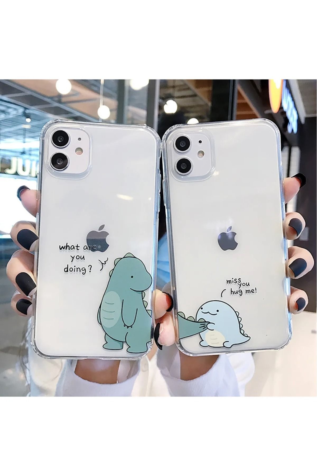 LUXKLAS iphone 11 baskılı eş kılıf (2 adet set)