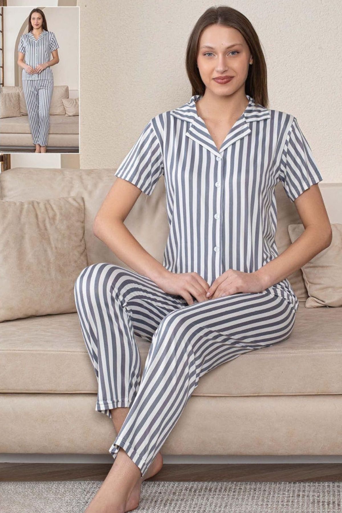İTAN Pamuklu Milan Pijama Takımı