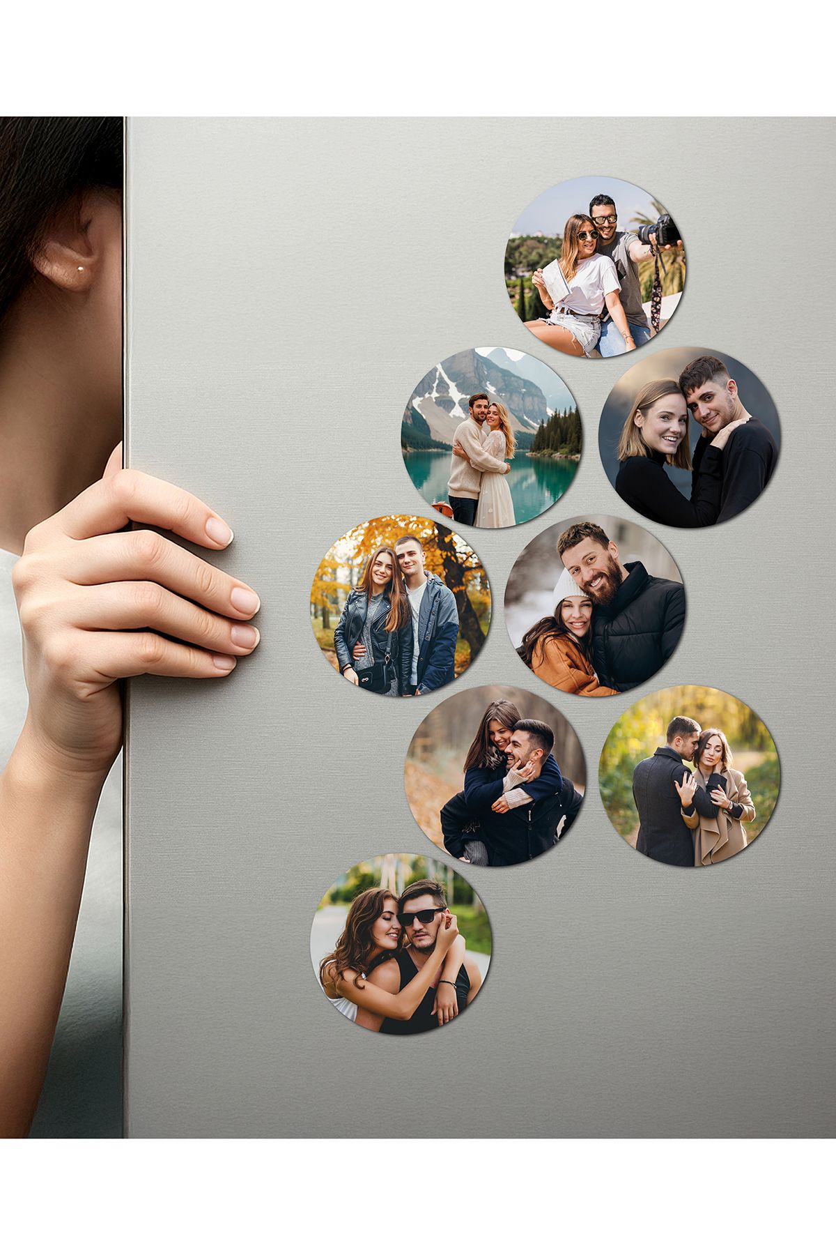 Fotomcity Kişiye Özel Ahşap Fotoğraflı UV Baskılı Magnet