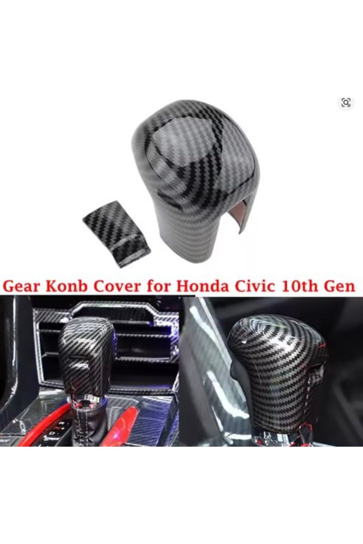 STİLİX GARAGE Honda Civic Fc5 Fk7 İçin Uyumlu Karbon Desenli Vites Topuzu 2'Lİ SET