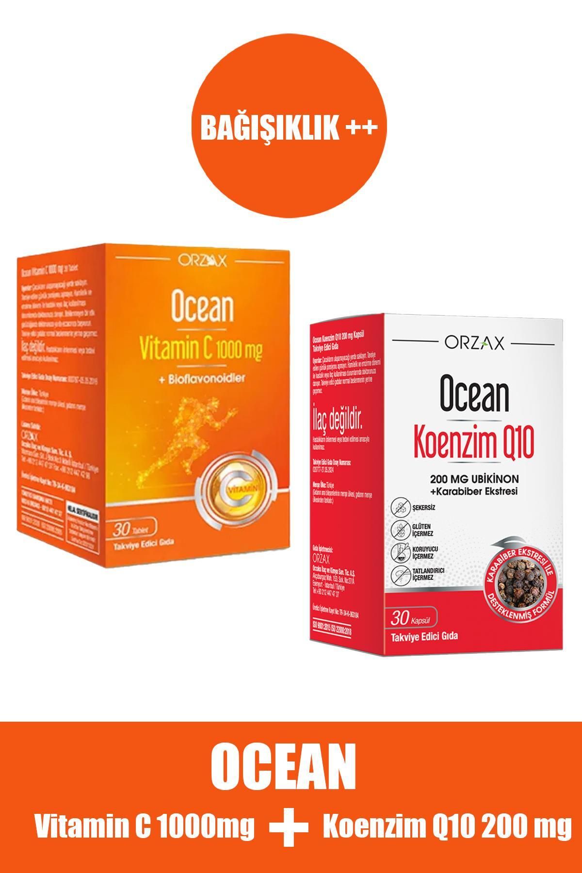 Seddar Collection Ocean Vitamin C 1000 mg 30 Tablet + Ocean Koenzim Q10 200 mg 30 Kapsül