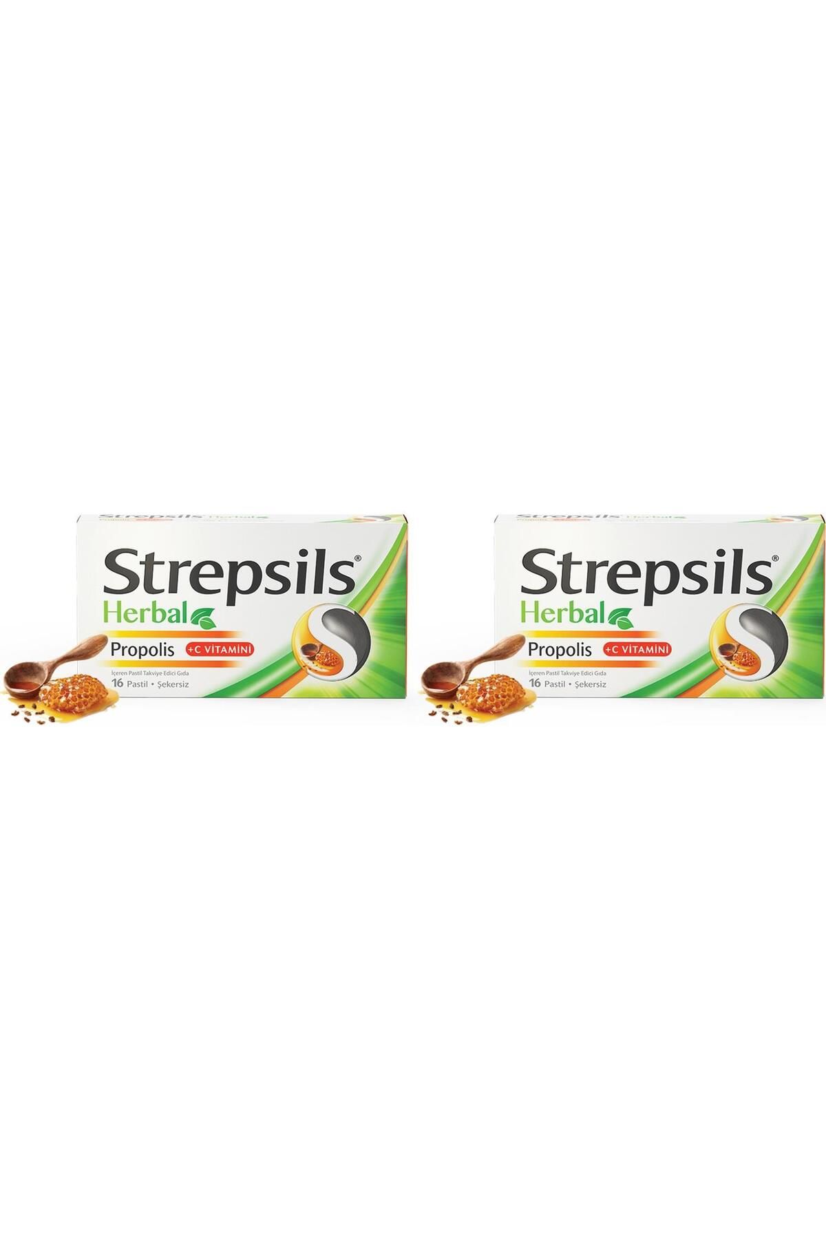 Seddar Collection Strepsils Herbal Propolis Aromalı 16 Pastil 2 Adet