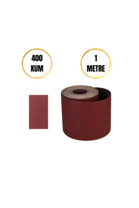 LEOX 400 Kum Rulo Zımpara - 1 Metre | Ahşap ve Metal Yüzeyler İçin Aşındırıcı...