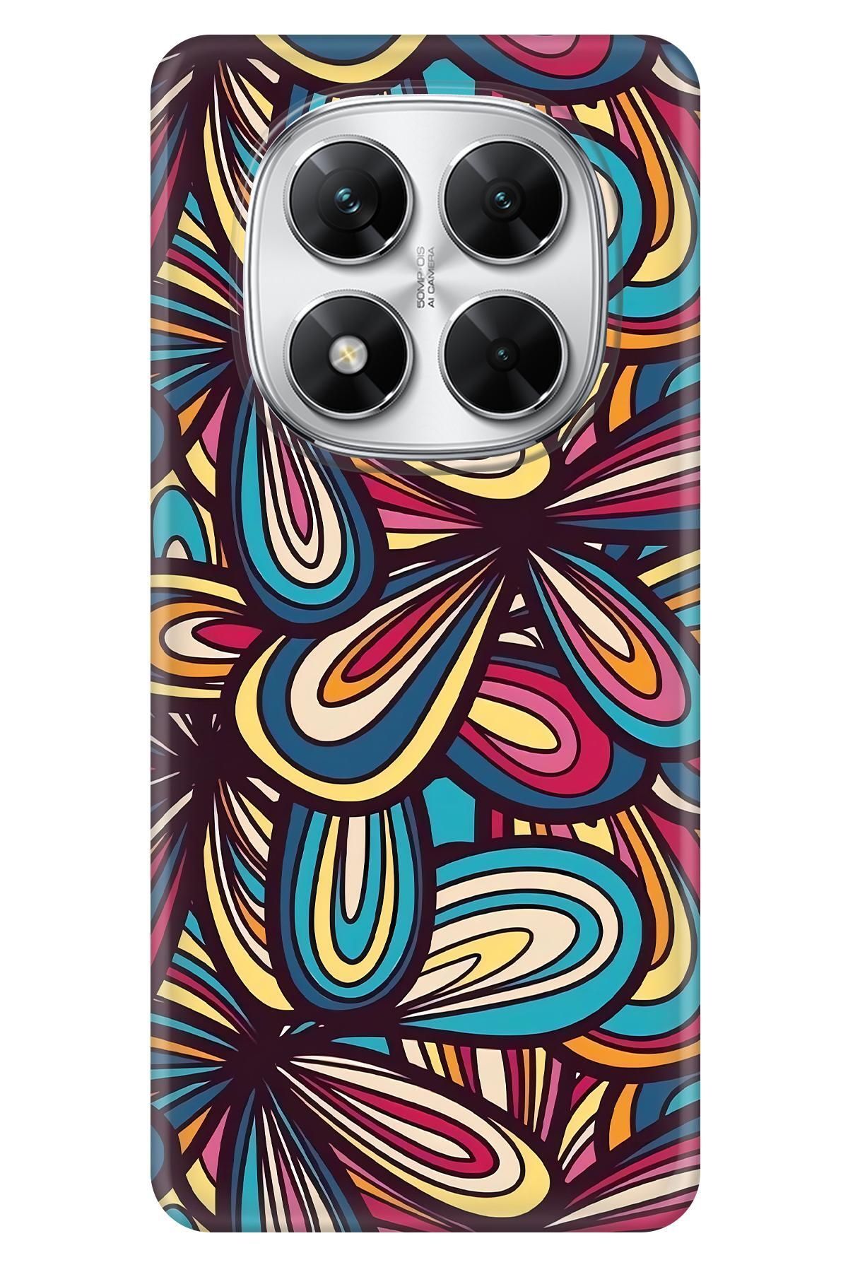 Lopard Xiaomi Redmi Note 14 Pro Plus Kalın Silikon Covers 45 Alacalı Sanat Turkuaz