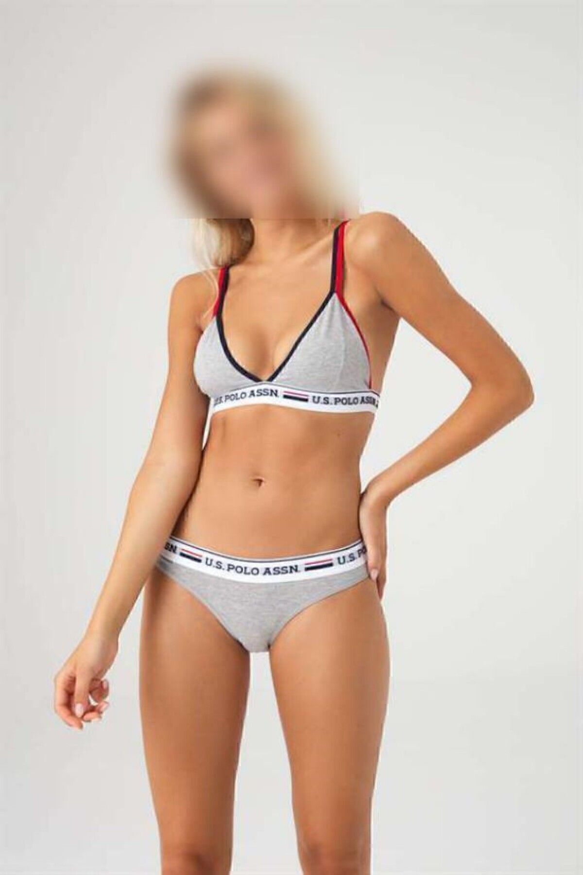U.S. Polo Assn. U.S. Polo Assn. Kadın Gri Slip&Büstiyer Takım - Gri - SREIA66J25P4-VG