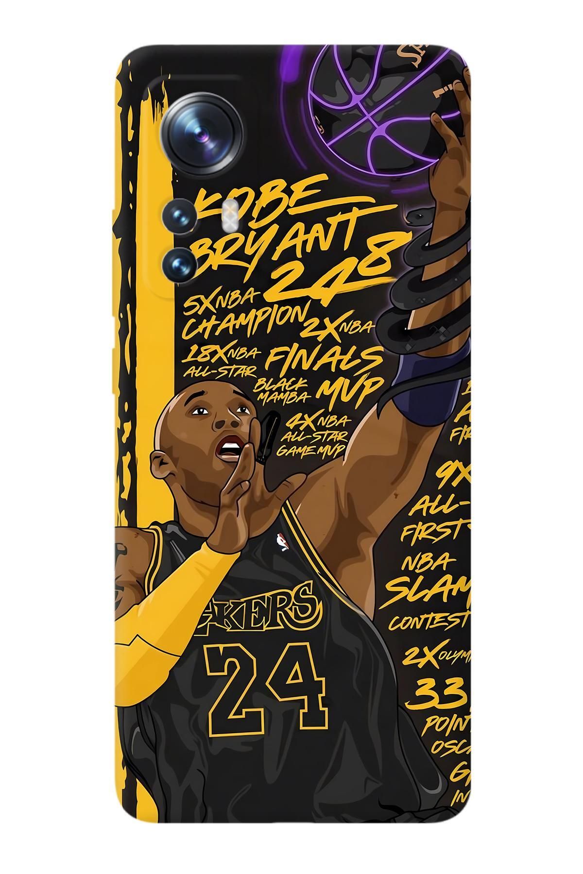 Lopard Xiaomi Mi 12 Pro Baskılı Kılıf Covers 8 Kobe Bryant Fan Art Mor
