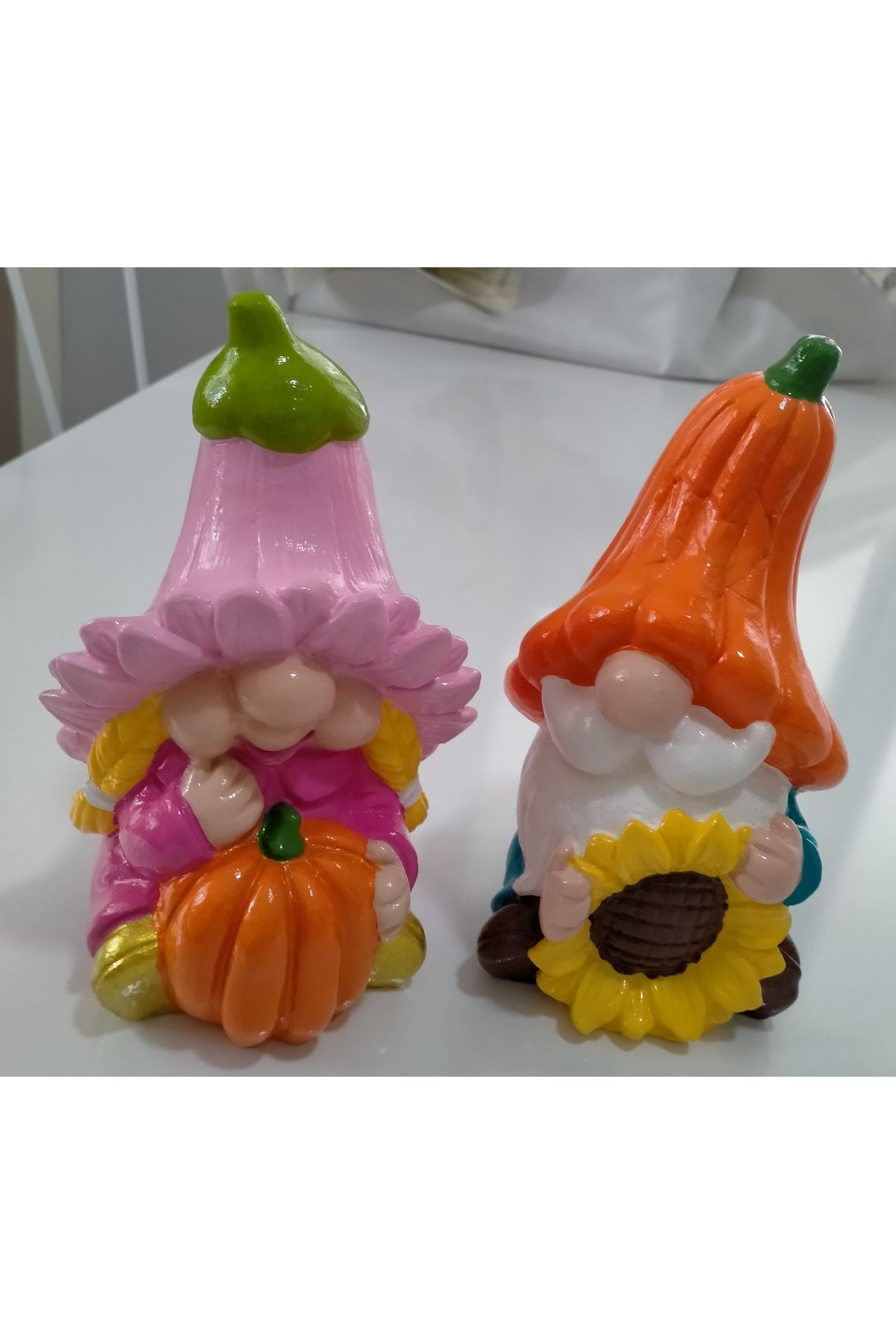 Minihobiev 18 cm ikili cüce biblo , dekoratif aksesuar , biblo