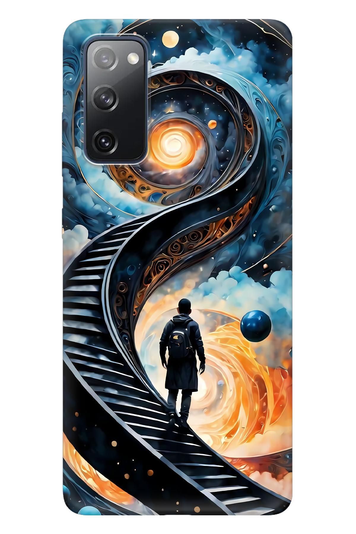 Lopard Samsung Galaxy S20 Case Telefon Kılıfı Covers 31 Merdiven Mavi