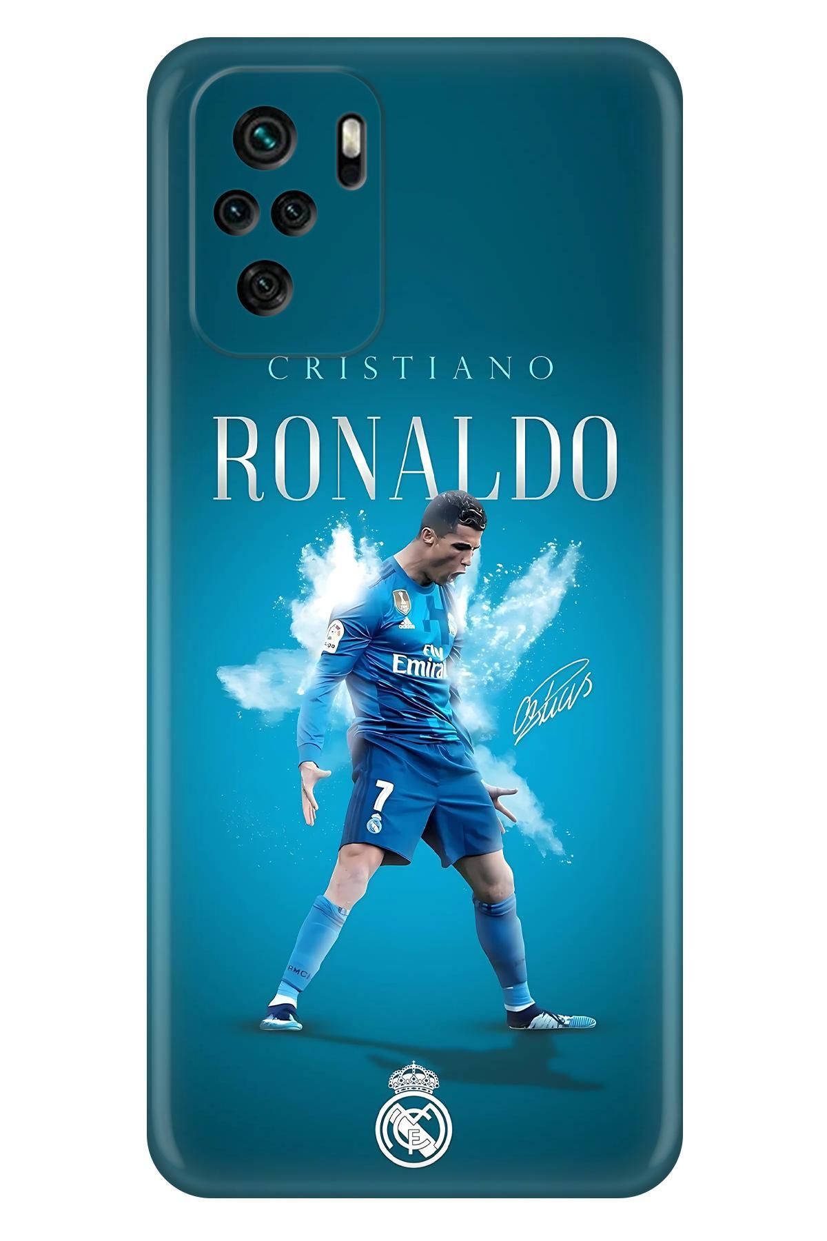 Lopard Xiaomi Poco M5S UV Kılıf Covers 9 Cristiano Ronaldo Mavi