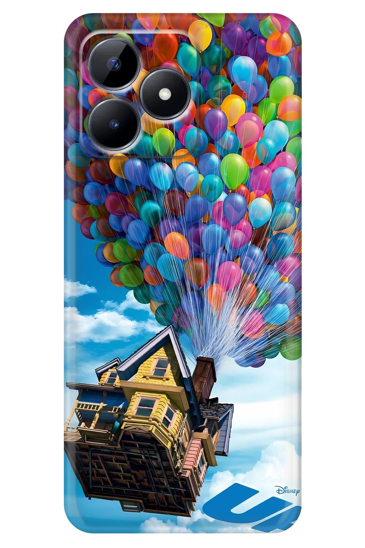 Lopard Realme Note 50 İz Bırakmayan Kılıf Covers 28 Yukarı Bak Afiş Mavi Kırmızı