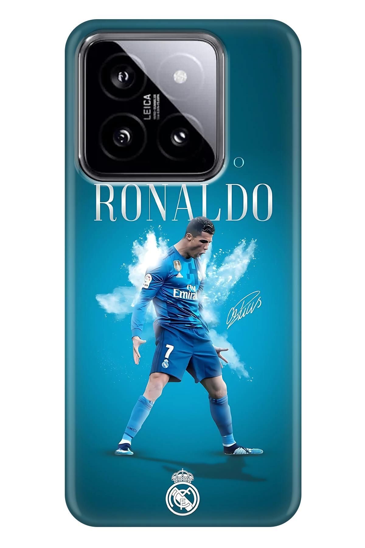 Lopard Xiaomi Mi 14 Pro UV Kılıf Covers 9 Cristiano Ronaldo Mavi