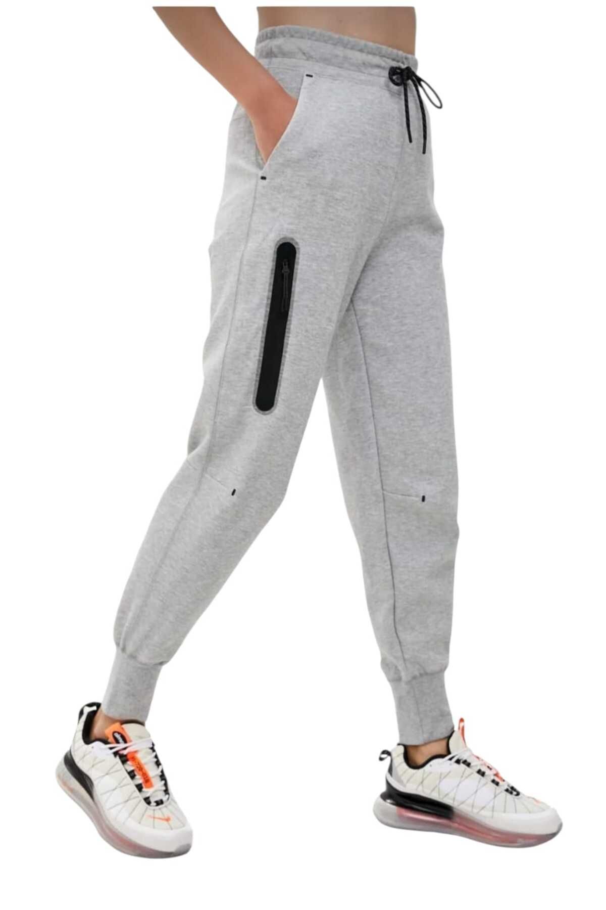 Nike Tech Fleece Loose Fit Sweat Trousers Gray Bol Kesim Kadın Eşofman Altı Gri yakamoz spor