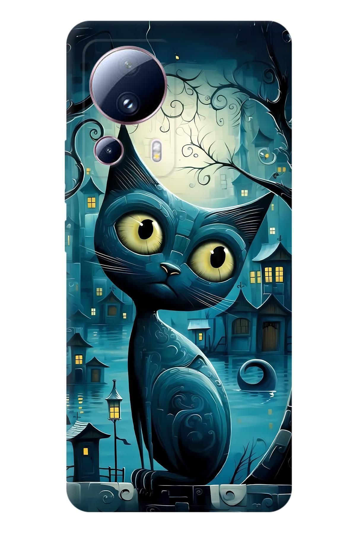 Lopard Xiaomi Mi 13 Lite Desenli Kılıf Covers 37 Midjourney Kedili Nefti