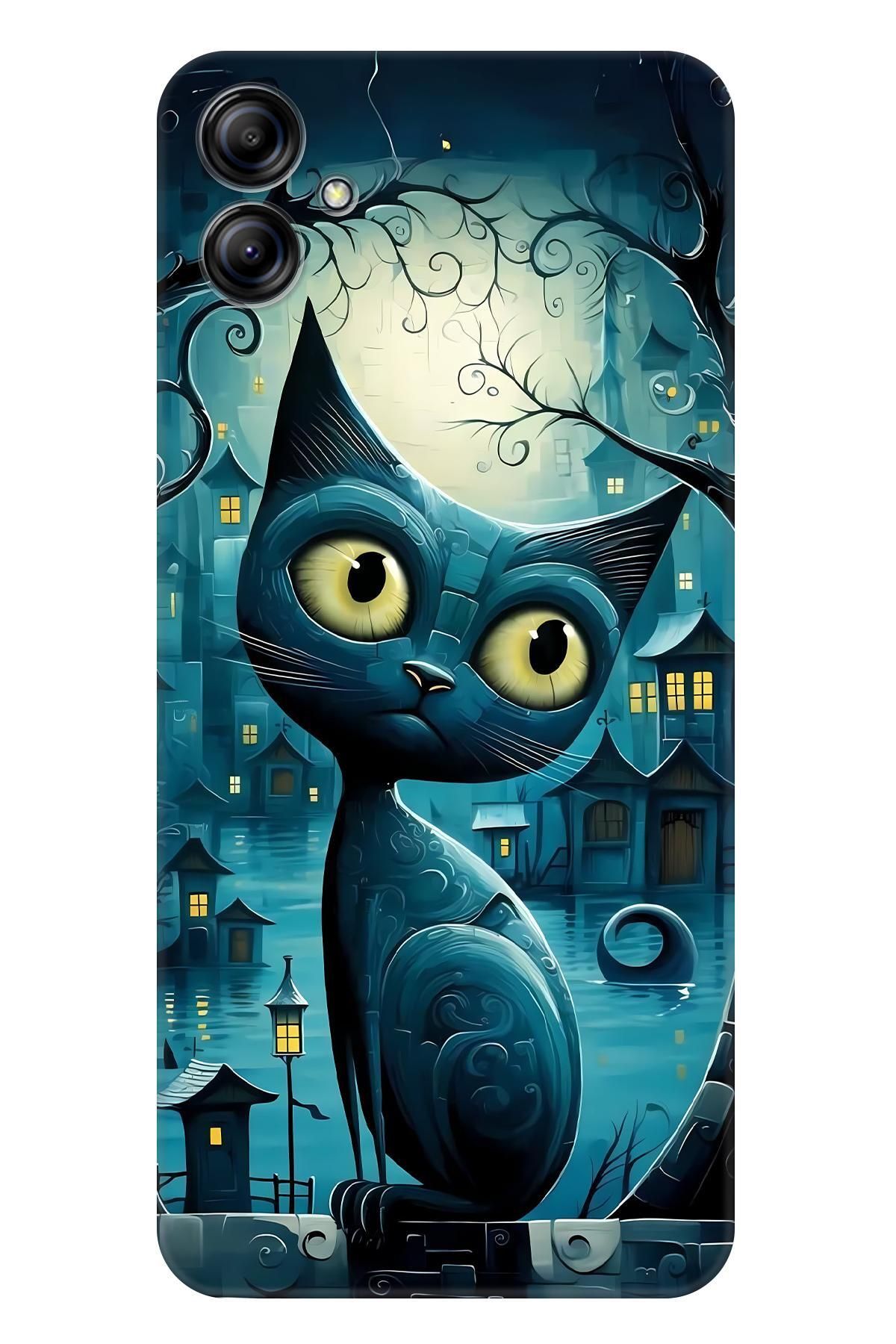 Lopard Samsung Galaxy A04E Desenli Kılıf Covers 37 Midjourney Kedili Nefti