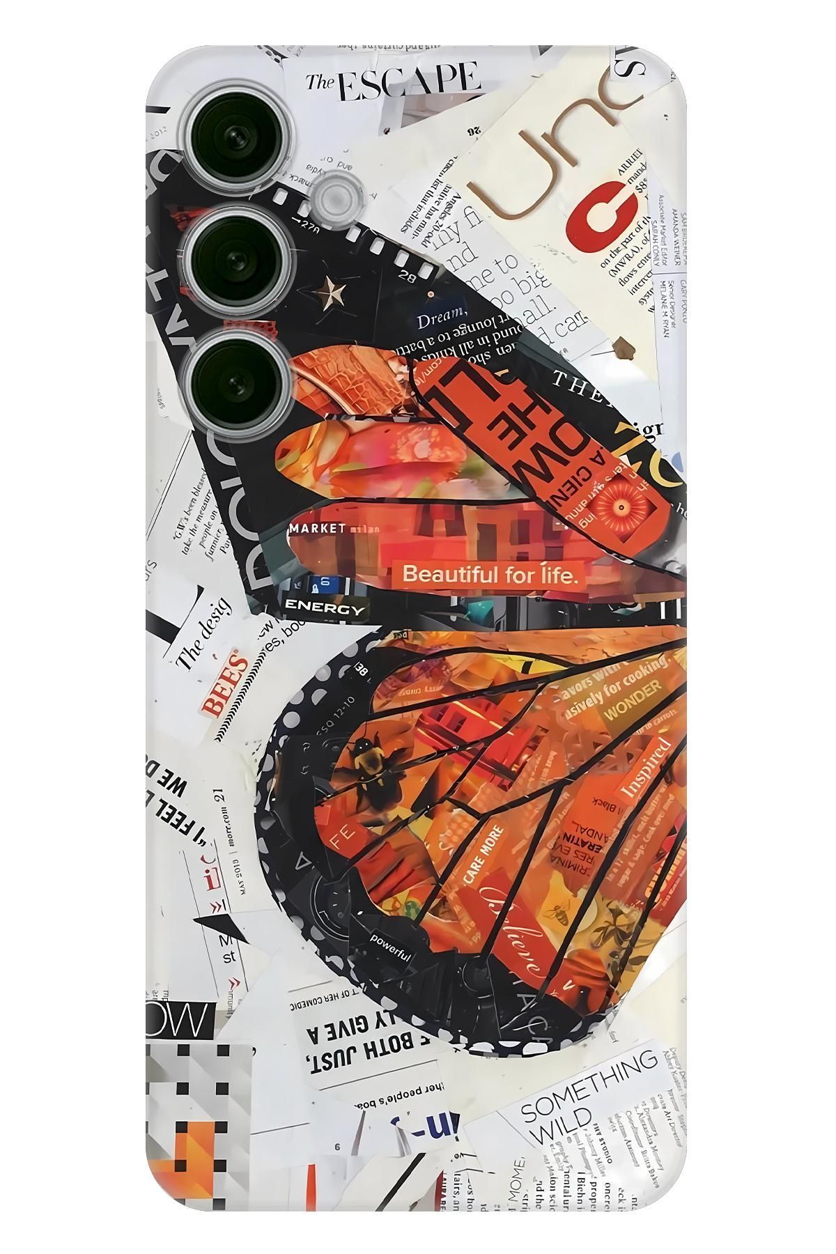 Lopard Samsung Galaxy A26 Koruyucu Kapak Covers 36 Kelebek Etkisi Turuncu