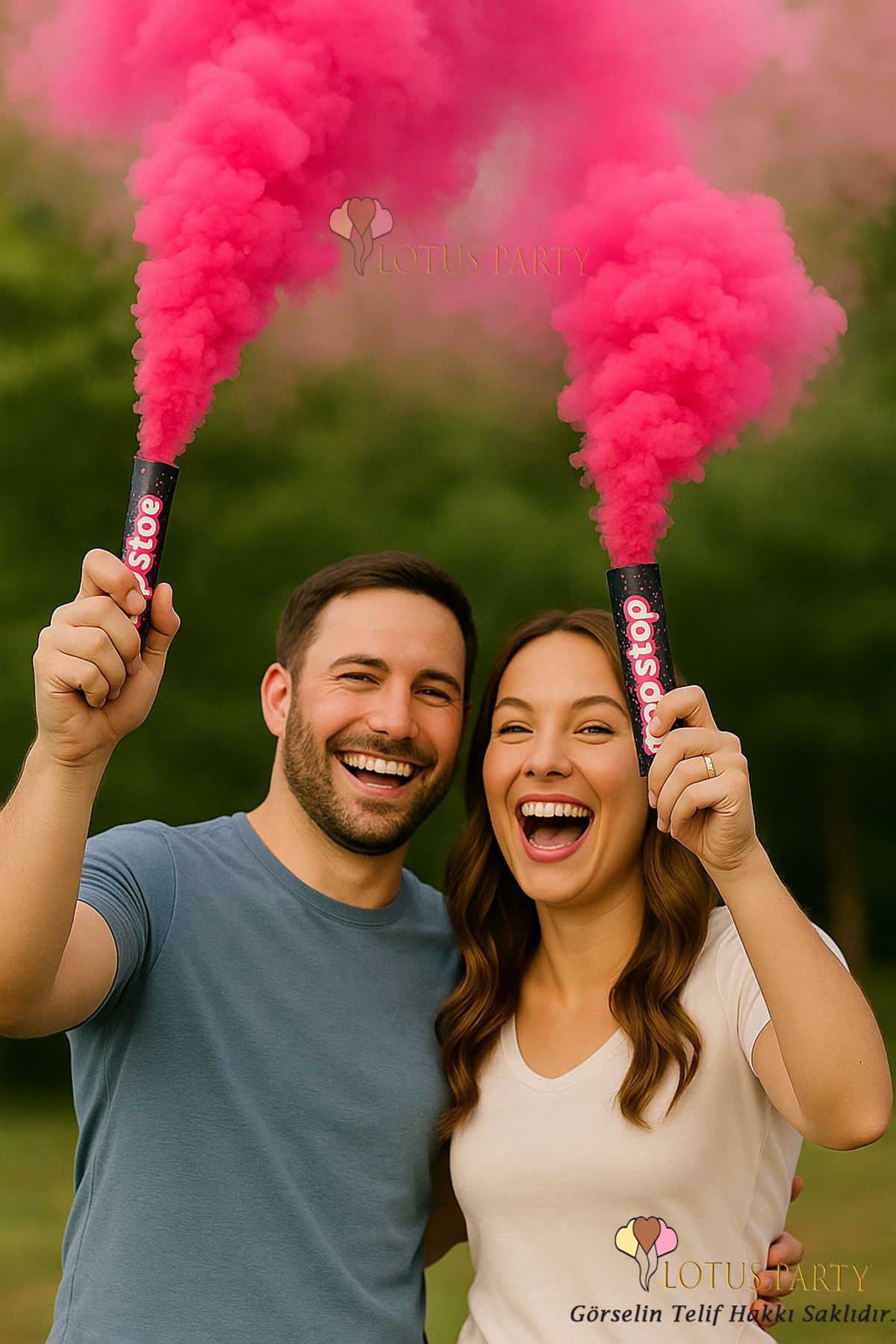 LOTUS PARTY Pembe Sis - Cinsiyet Belirleme Pembe Sis - Cinsiyet öğrenme Partisi Pembe Sis - Pembe Meşale 2 Adet