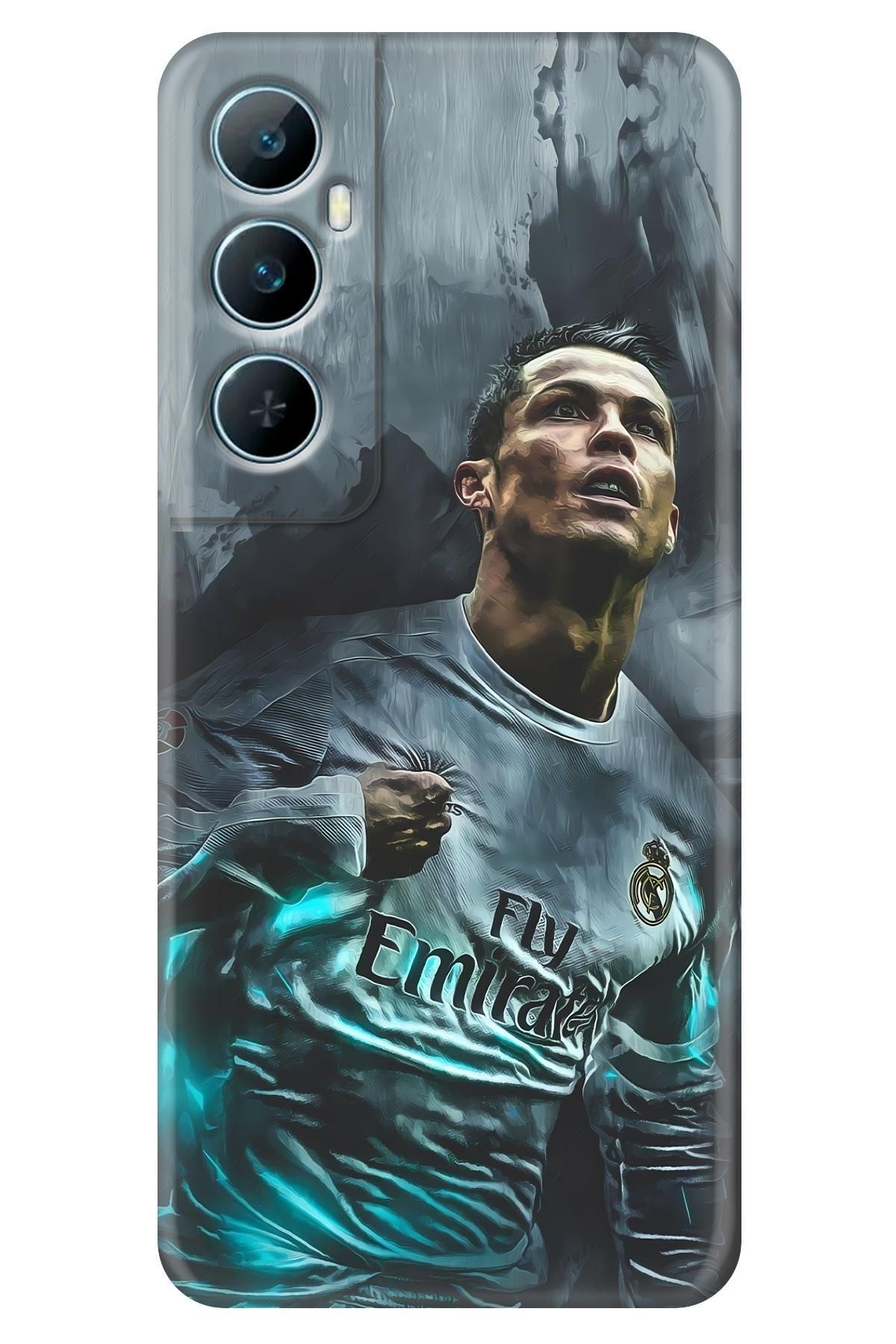Lopard Realme C65 4G 4K Baskılı Kılıf Covers 11 Ronaldo Emirates Turkuaz