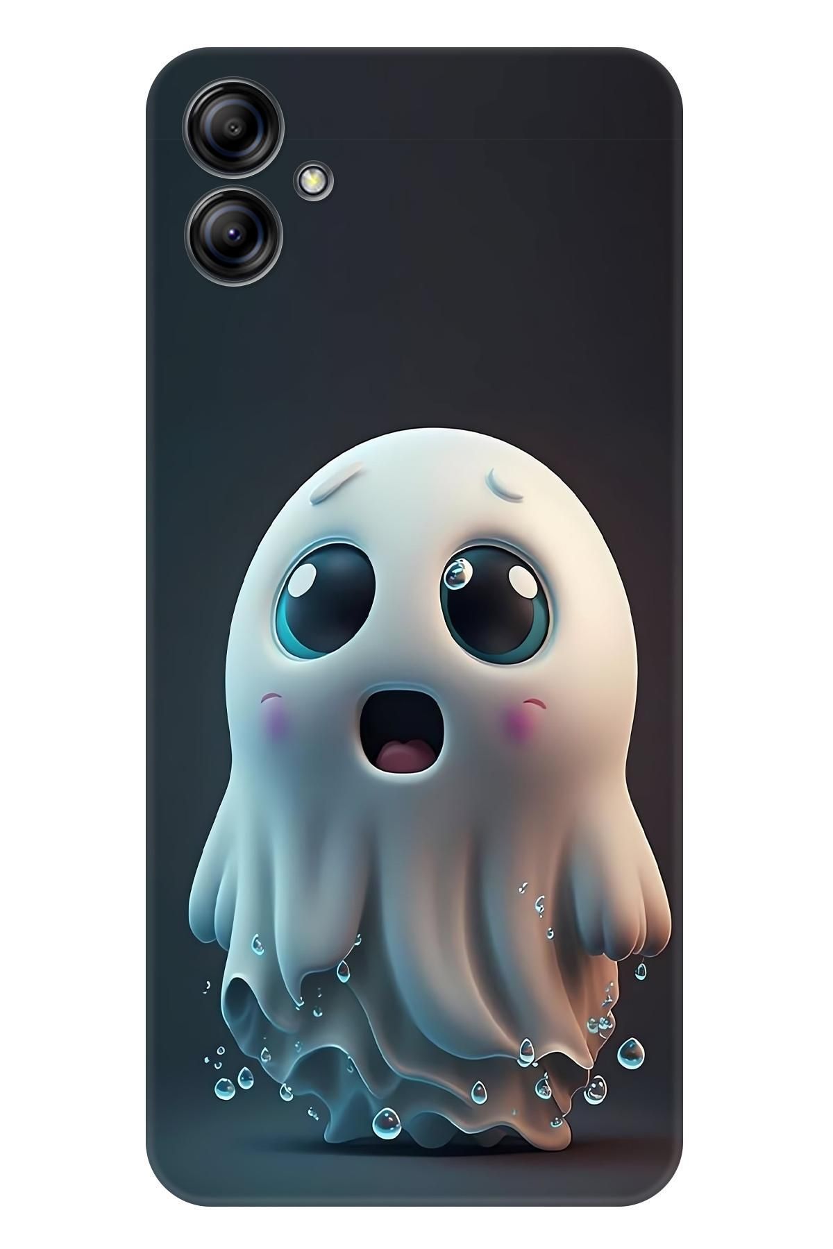 Lopard Samsung Galaxy A04E Telefon Kabı Covers 23 Hayalet Wallpaper Siyah Beyaz