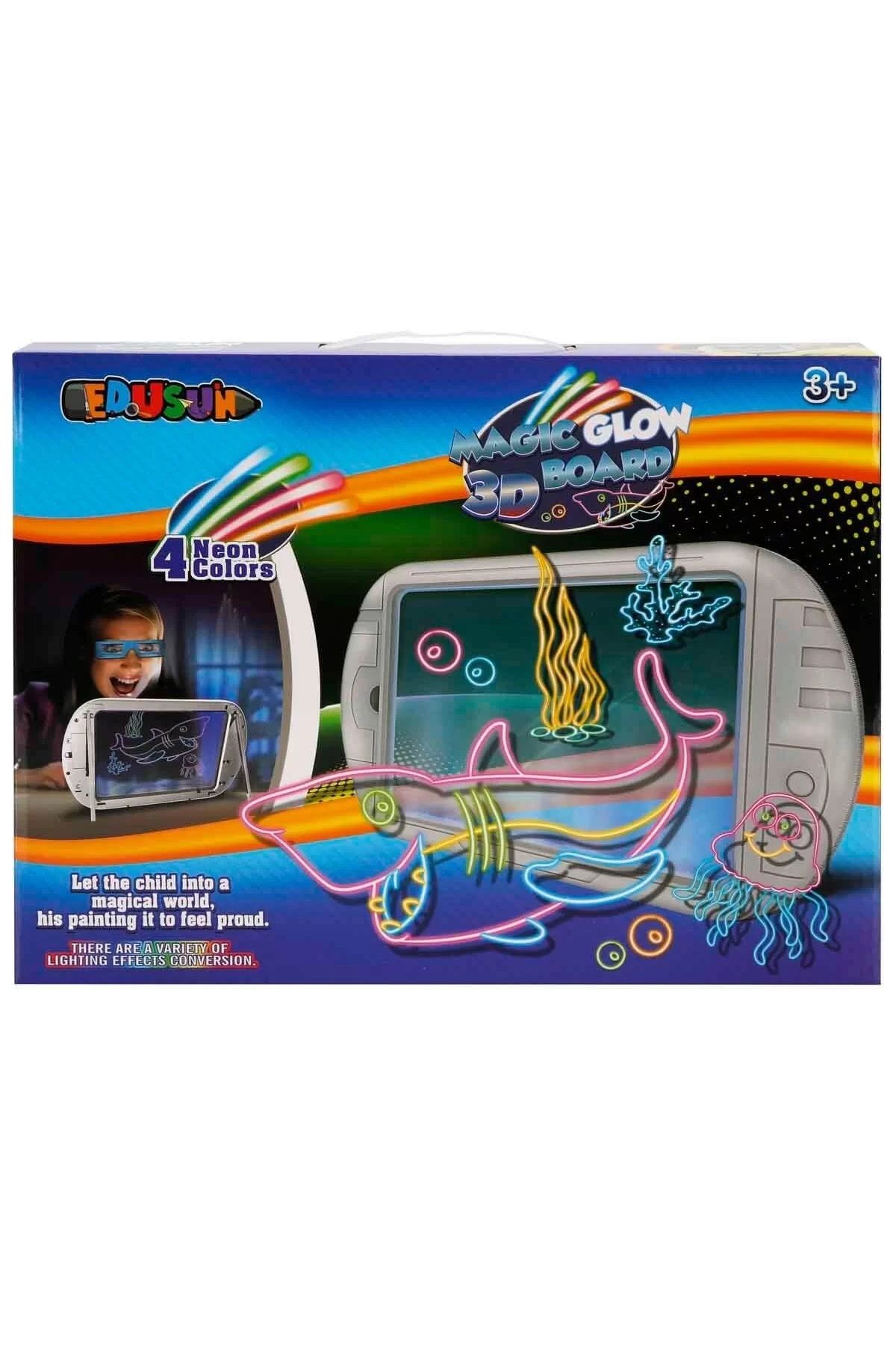 Muhcu Home Karanlıkta Parlayan 3D Sihirli Yazı Tahtası