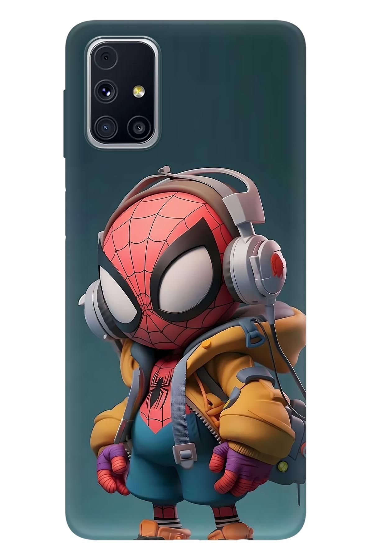 Lopard Samsung Galaxy M51 Darbe Önleyici Kapak Covers 21 Spiderman Hediyelik Kırmızı Yeşil