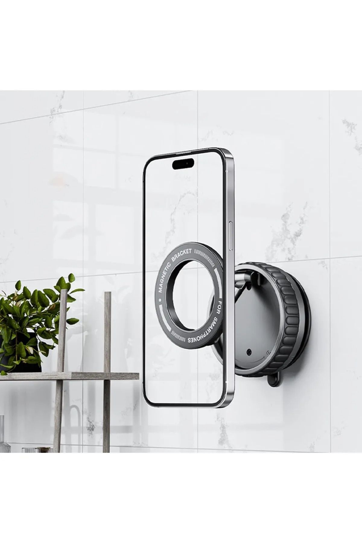 teknotrust 360 Dönebilen Ayarlanabilir Araç Içi Tutucu Vakumlu Magsafe Telefon Tutucu Oynar Başlıklı Uyumlu