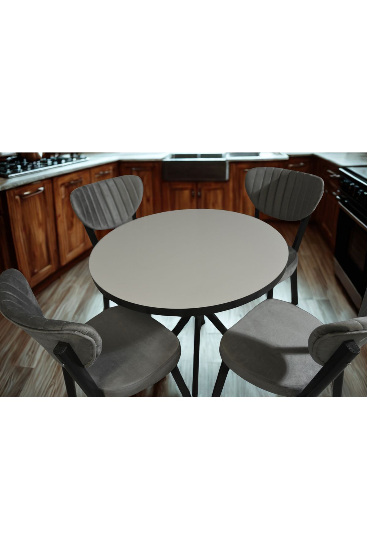 ÜNALMIŞ Yemek Masası Takımı 90x90 Masa (4 SANDALYE)