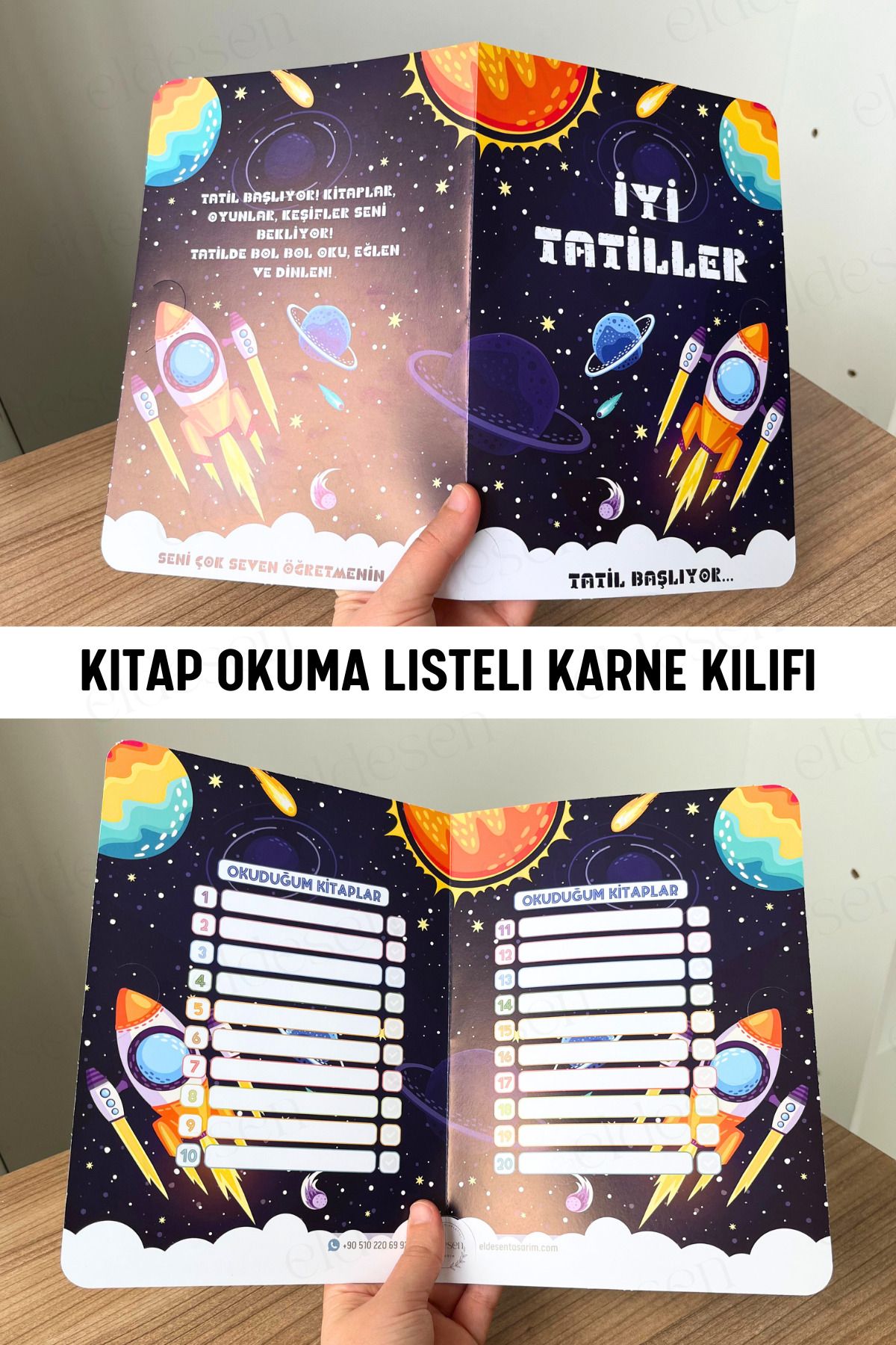Eldesen Tasarım 1 Adet Karne Kılıfı 23x33cm