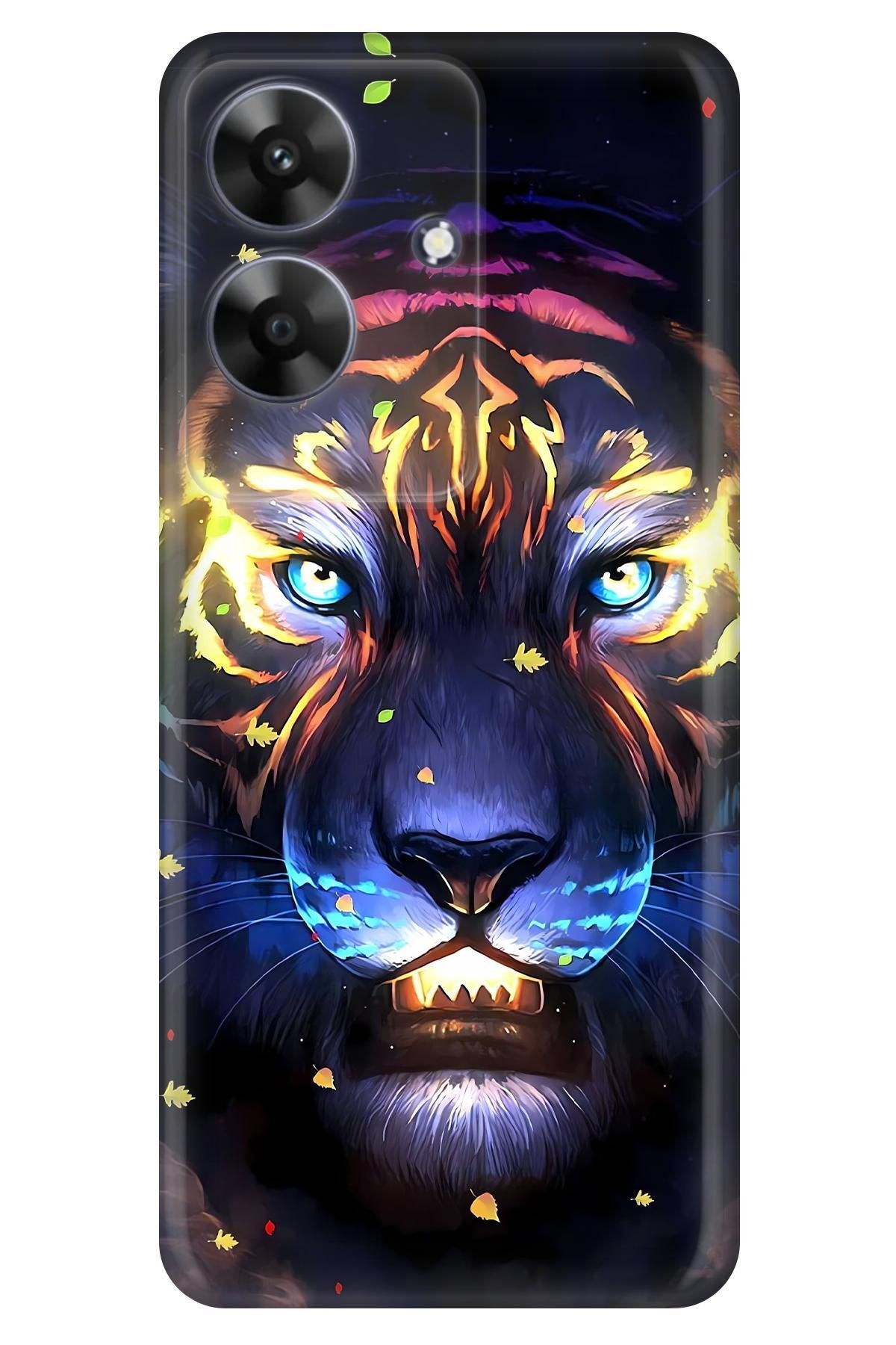 Lopard Realme Note 60 Sararmayan Silikon Kılıf Covers 27 Neon Leon Colorful