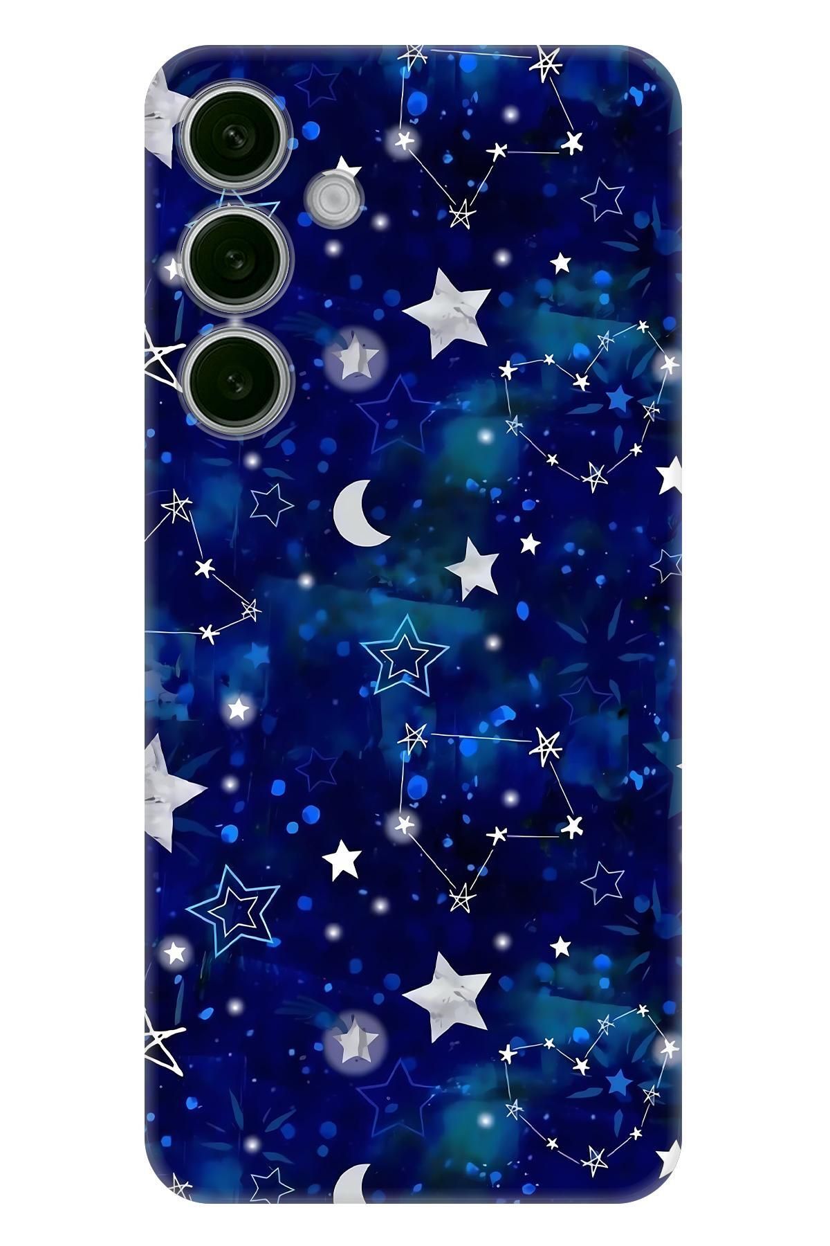 Lopard Samsung Galaxy A15 Tam Koruma Kılıf Covers 49 Galaksi Lacivert Beyaz