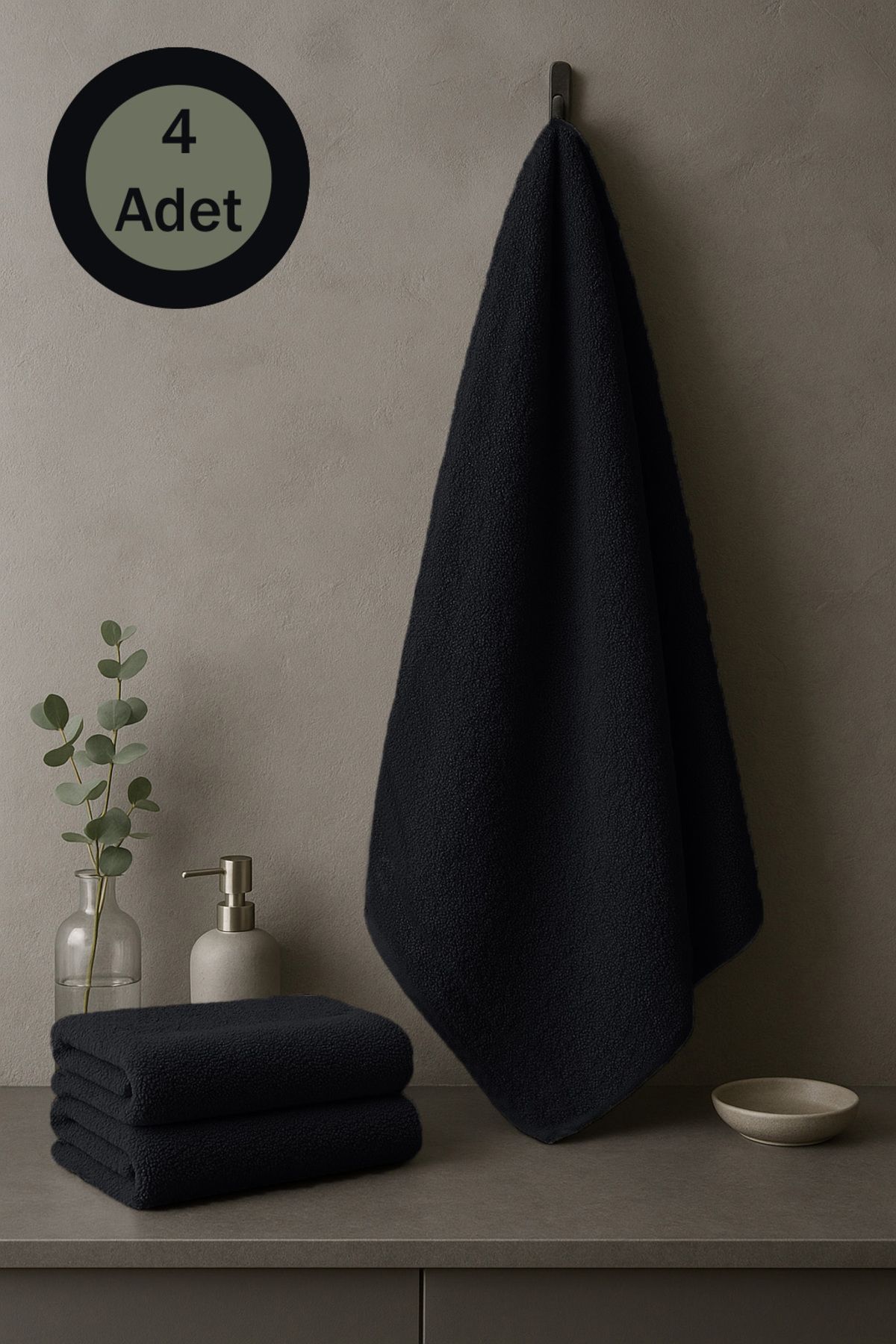 Seoney 4 Adet 50x90 Pamuklu Kuaför Havlusu, Berber Havlusu, Spor Havlusu, Fitness Havlusu
