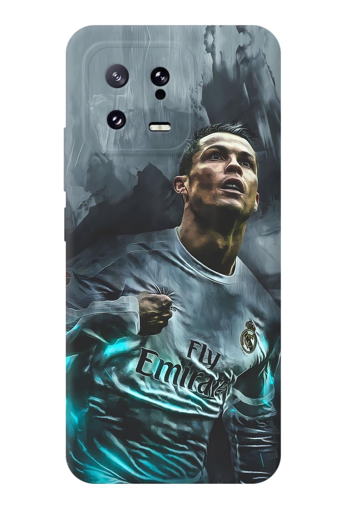 Lopard Xiaomi Mi 13 4K Baskılı Kılıf Covers 11 Ronaldo Emirates Turkuaz