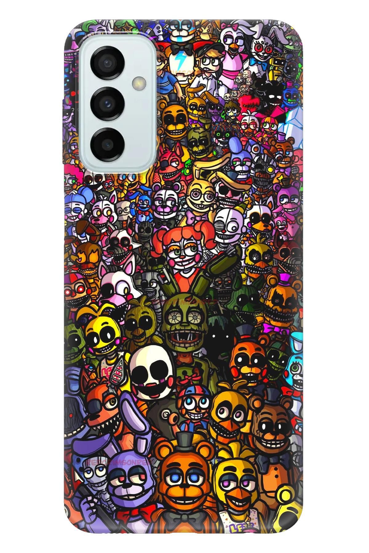 Lopard Samsung Galaxy M52 Renkli Kılıf Covers 20 FNaF Wallpaper Colorful