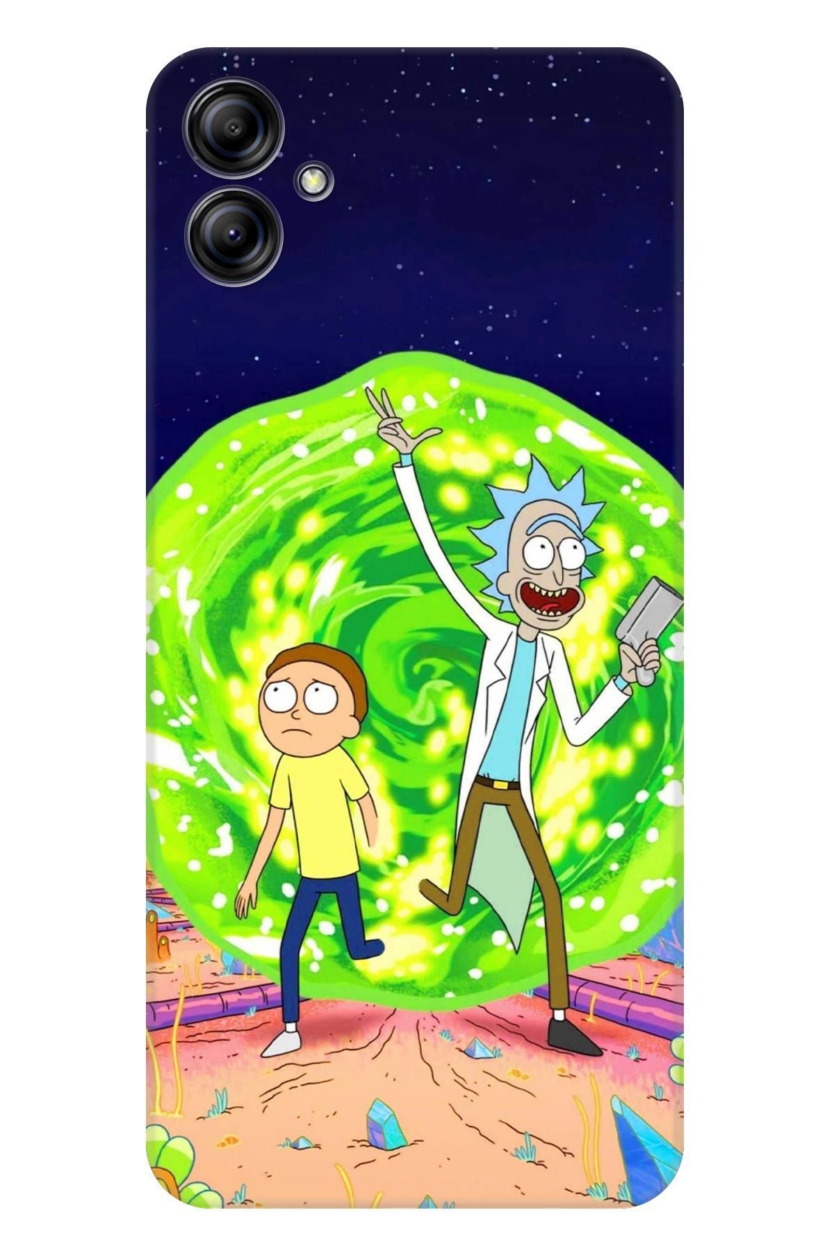 Lopard Samsung Galaxy A04E Leke Tutmaz Kapak Covers 29 Rick ve Morty: Portal Silahı Yeşil