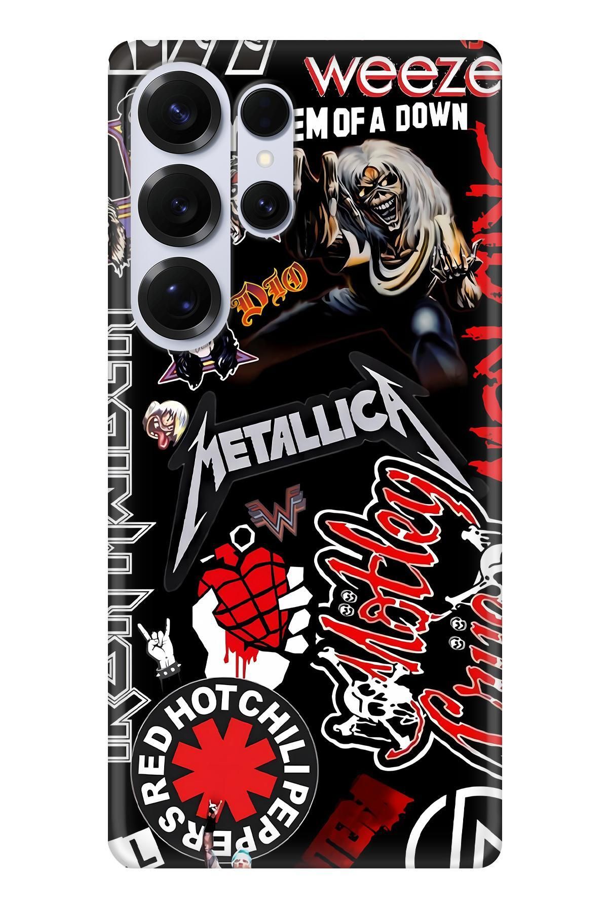 Lopard Samsung Galaxy S25 Ultra Cover Kılıf Covers 44 Metallica Iron Maiden Kiss