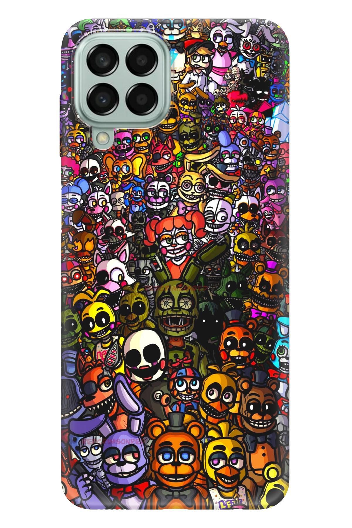 Lopard Samsung Galaxy M33 Renkli Kılıf Covers 20 FNaF Wallpaper Colorful