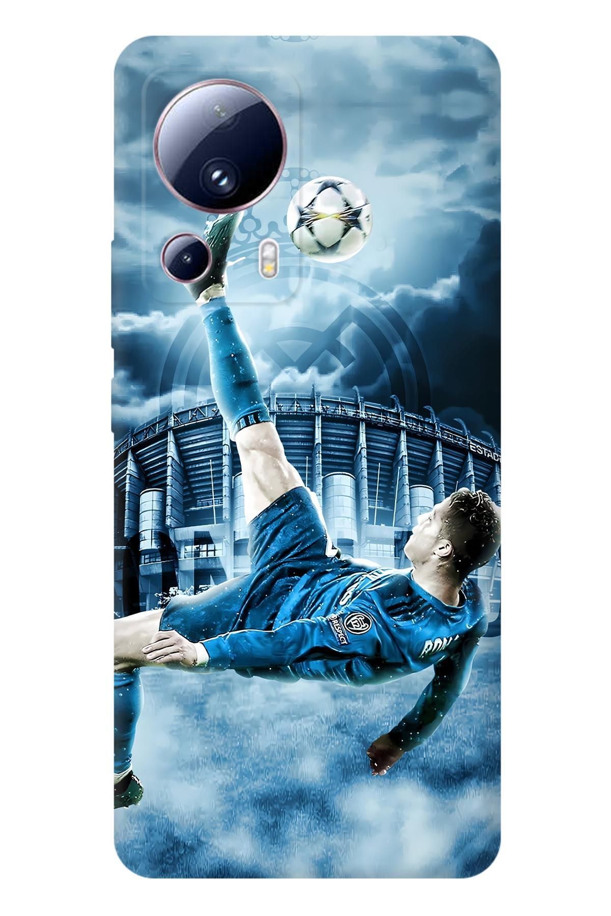 Lopard Xiaomi Mi 13 Lite T-max Silikon Kılıf Covers 4 Ronaldo Rövaşata Açık Mavi