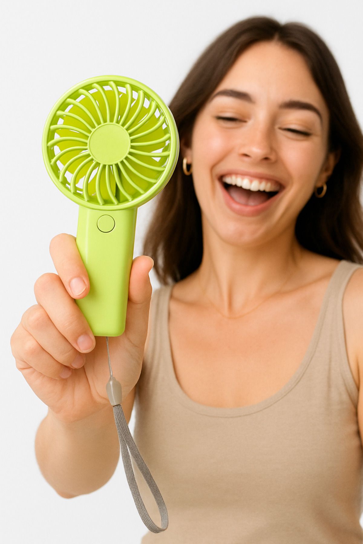Bengisa Pilli Taşınabilir Mini Fan – Sessiz, Güçlü, Şarj Gerektirmez – Yazın Vazgeçilmezi
