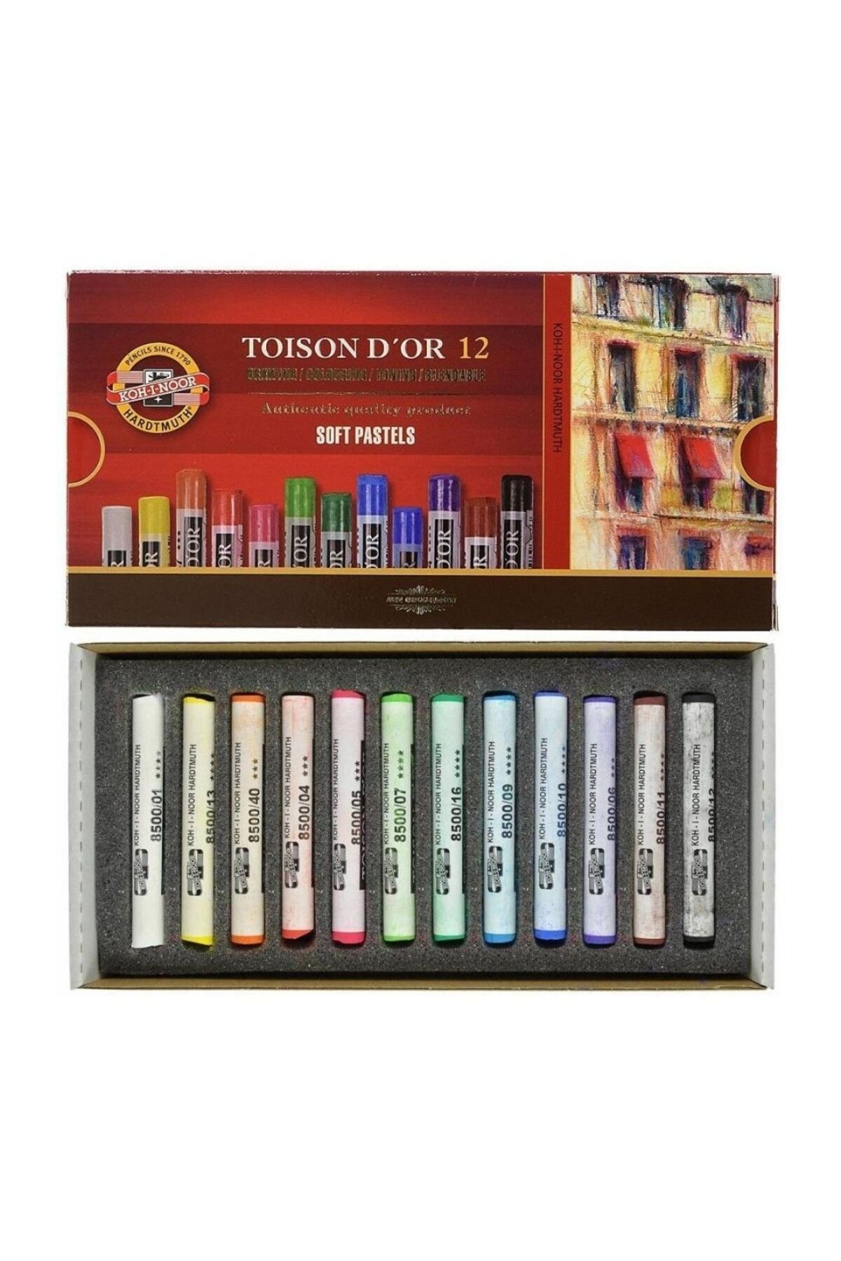Koh-i Noor Koh-i-Noor Toison D'or Tam Boy Soft-Toz Pastel Artist's Seti 12li