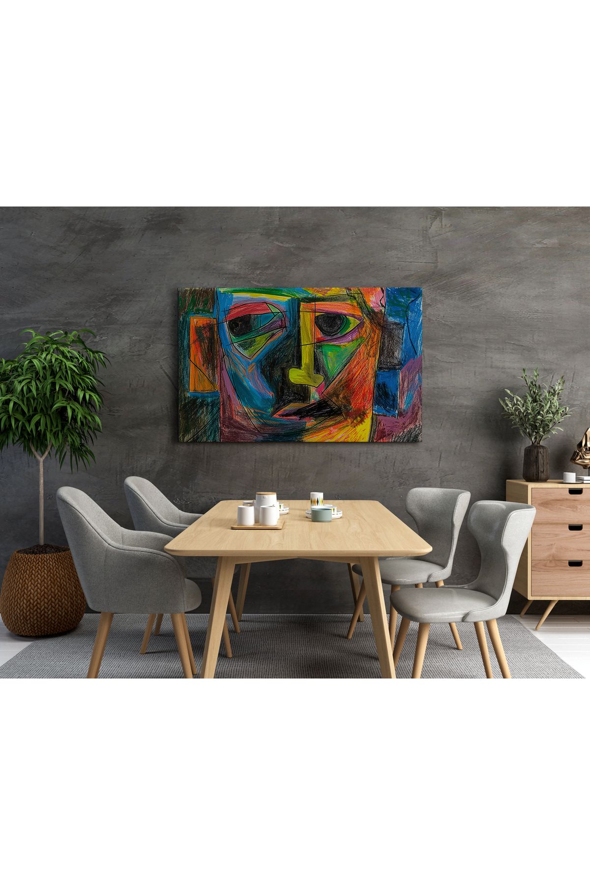 titer Soyut Sanat Kanvas Tablo | %100 Pamuk Sanatçı Tuvali | UV Baskı – Asılmaya Hazır