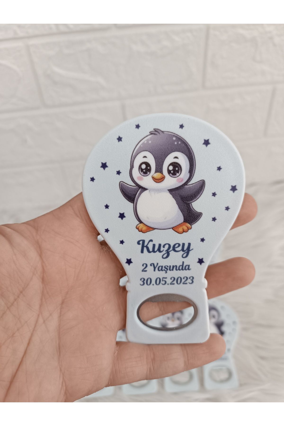 doğrukan 25 adet penguenli balon açacak magnet yenidoğan doğum günü mevlüt hediyelikleri