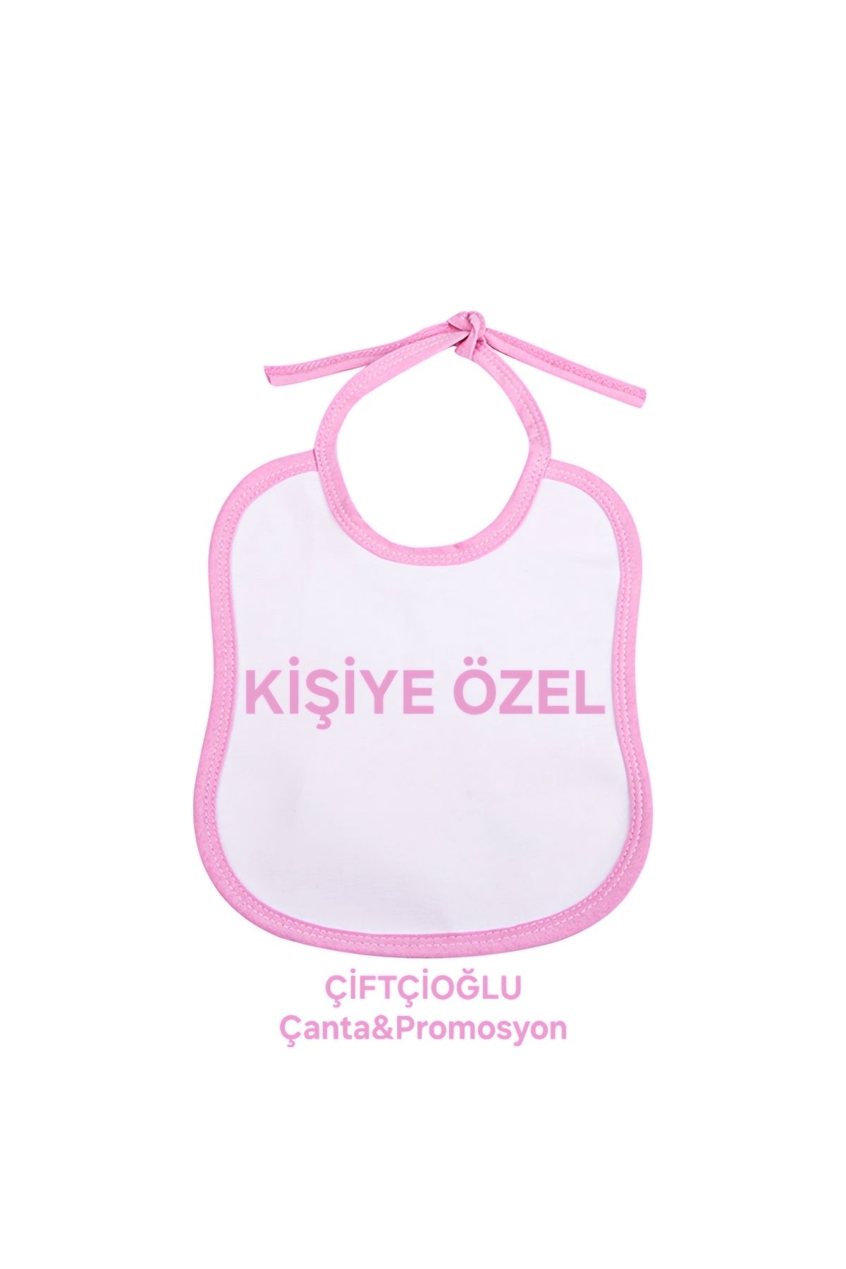 çiftçioğlu Kişiye Özel Fotoğraf-Yazı-İsim Baskılı Keten Bebek İp Bağlamalı Önlük