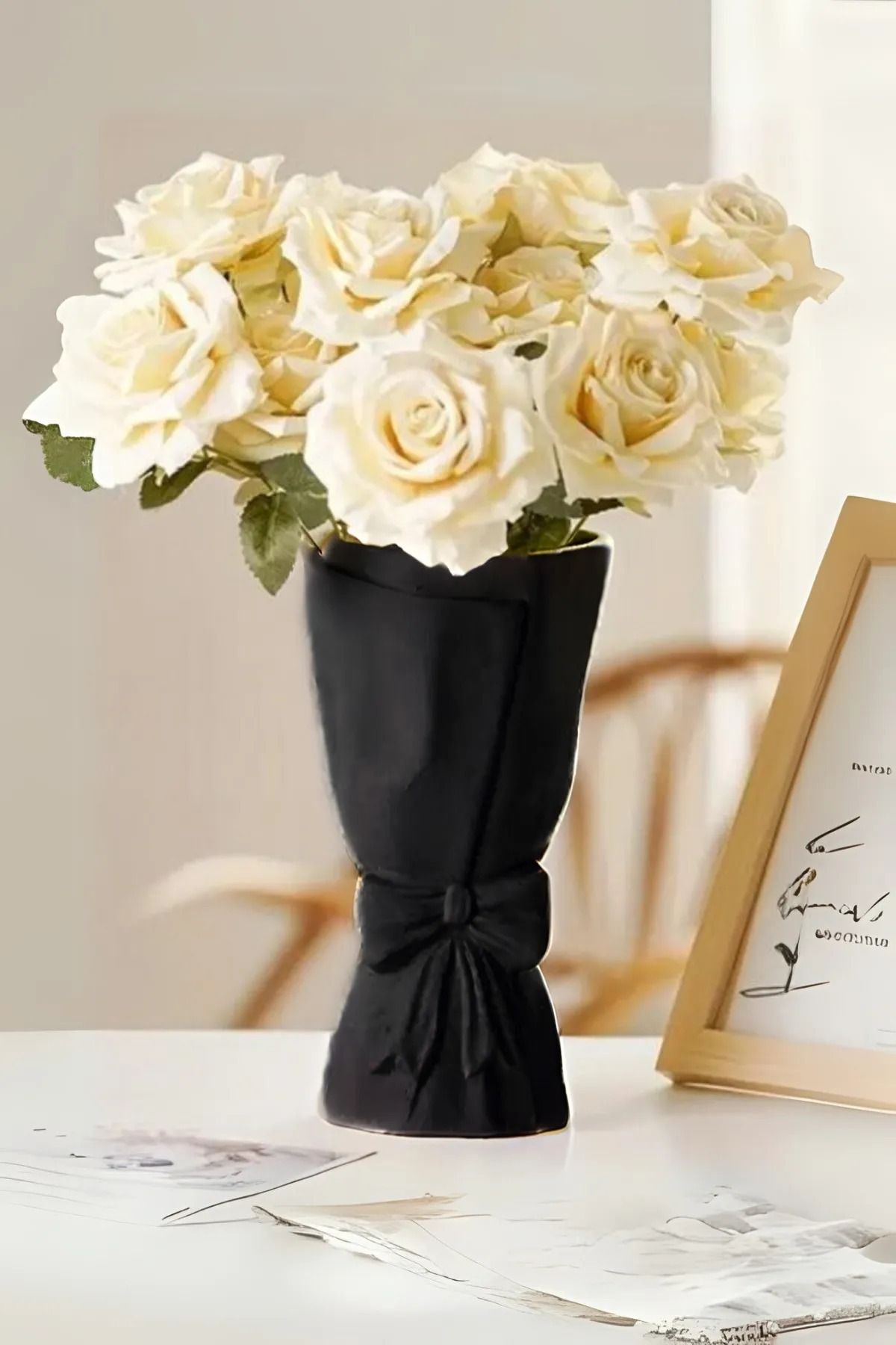 rufhomedesign İskandinav Tarzı Büyük Buket Fiyonklu Vazo 20*10*10 cm Bohem Pinterest Vazo Dekoratif Eşya