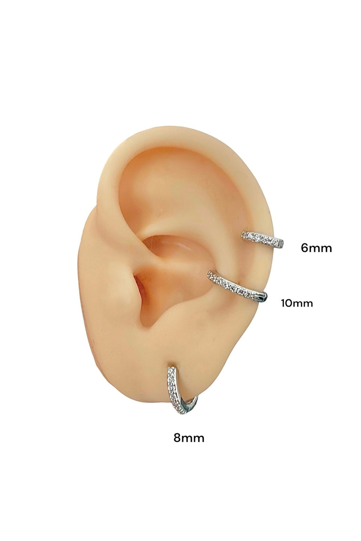 My Bellas Jewels Cerrahi Çelik Zirkon Taşlı Çelik Halka Piercing